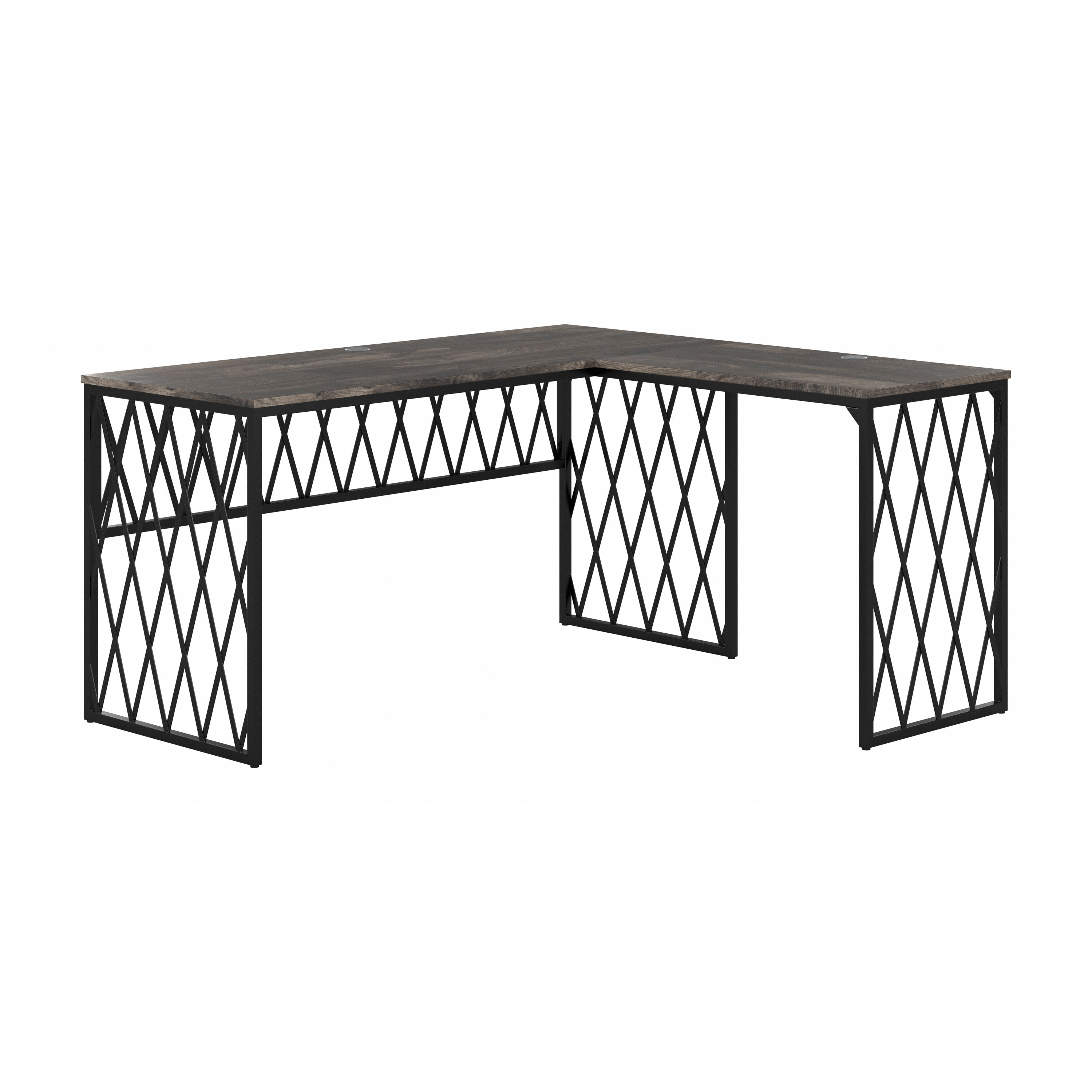 Shop Bush Furniture City Park 60W Industrial L Shaped Desk 02 CPK001GH #color_dark gray hickory