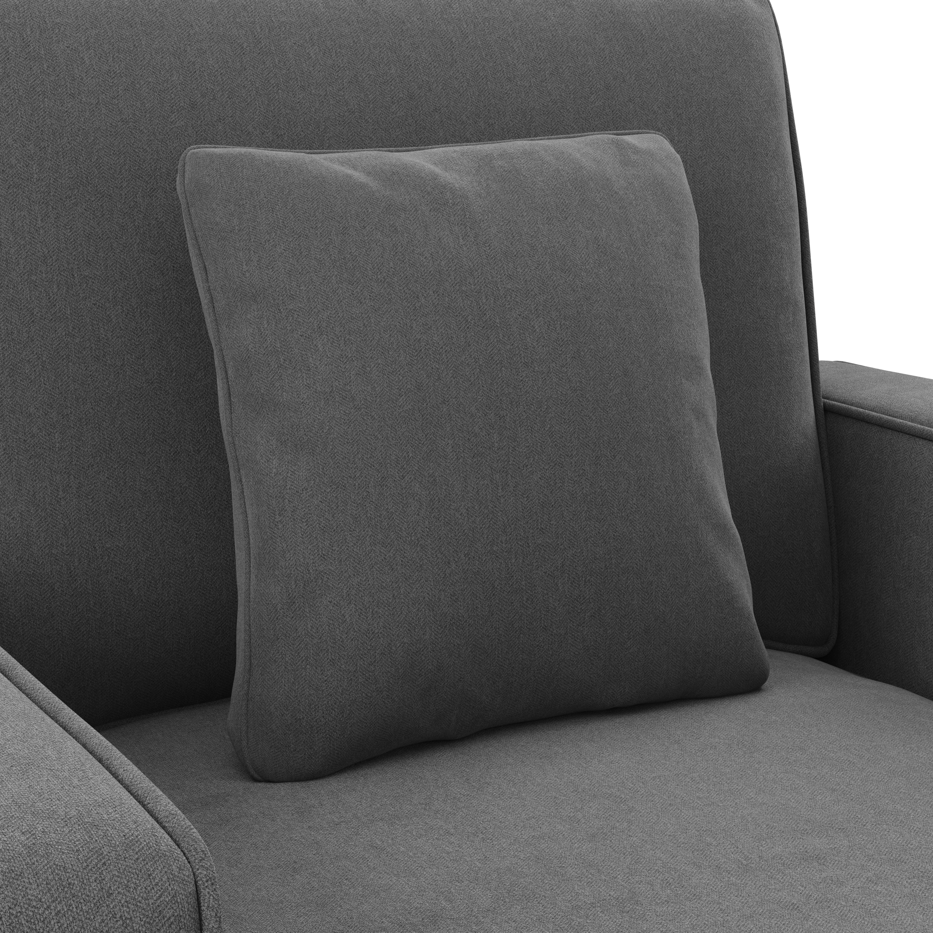 Shop Bush Furniture Stockton Chaise Lounge with Arms 07 SNM41SCGH-03K #color_charcoal gray herringbone fabr