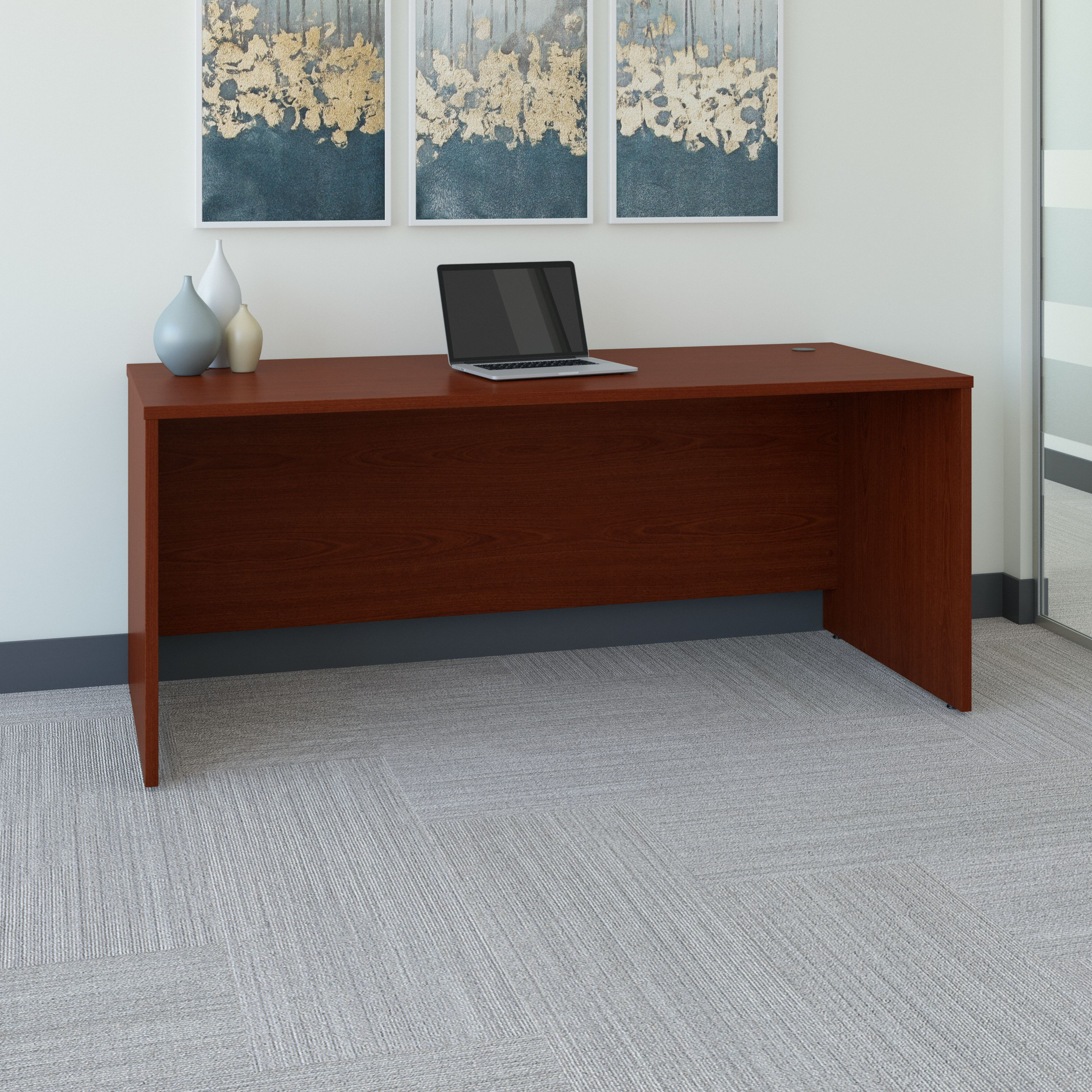 Shop Bush Business Furniture Series C 72W x 30D Office Desk 01 WC36736 #color_mahogany