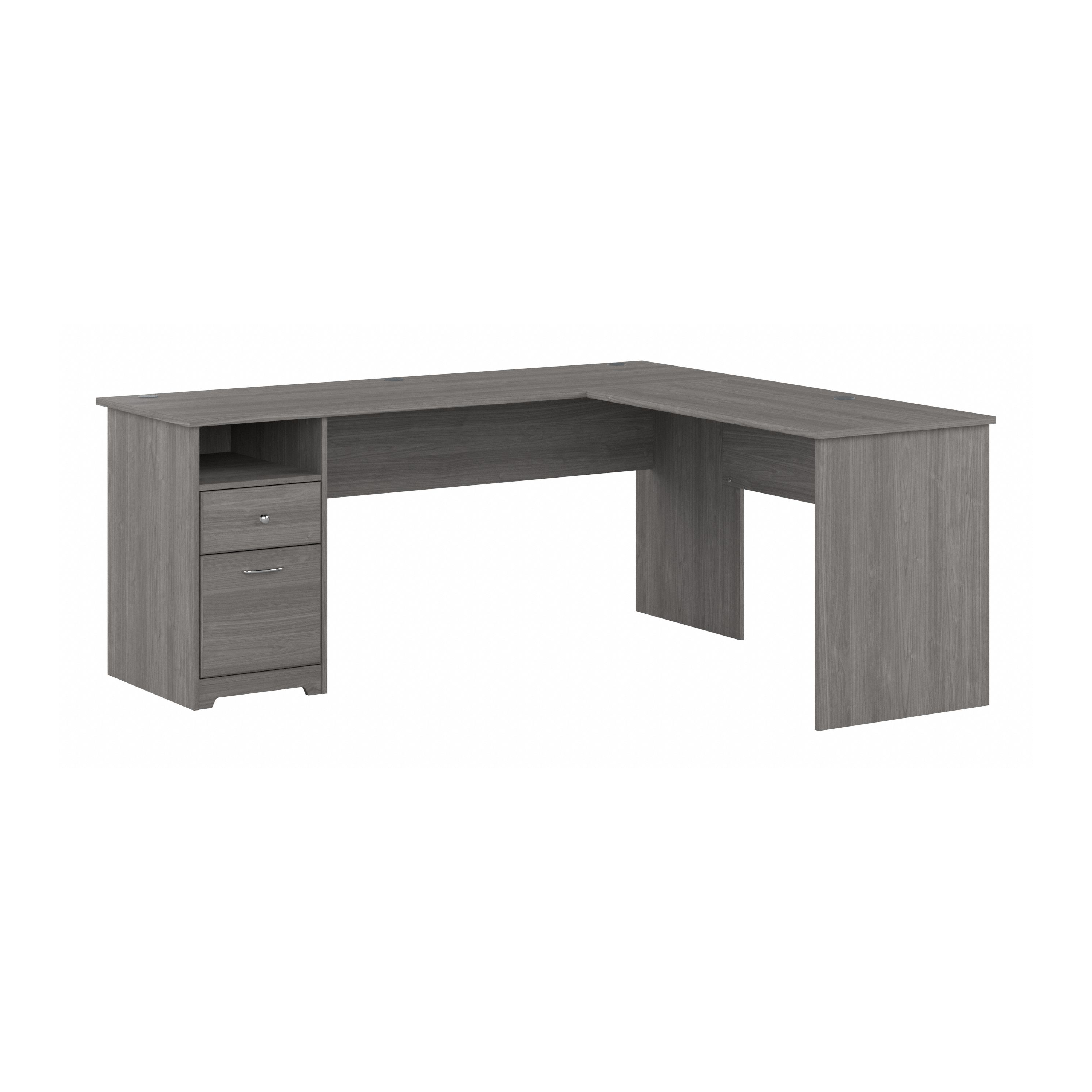Shop Bush Furniture Cabot 72W L Shaped Computer Desk with Drawers 02 CAB051MG #color_modern gray