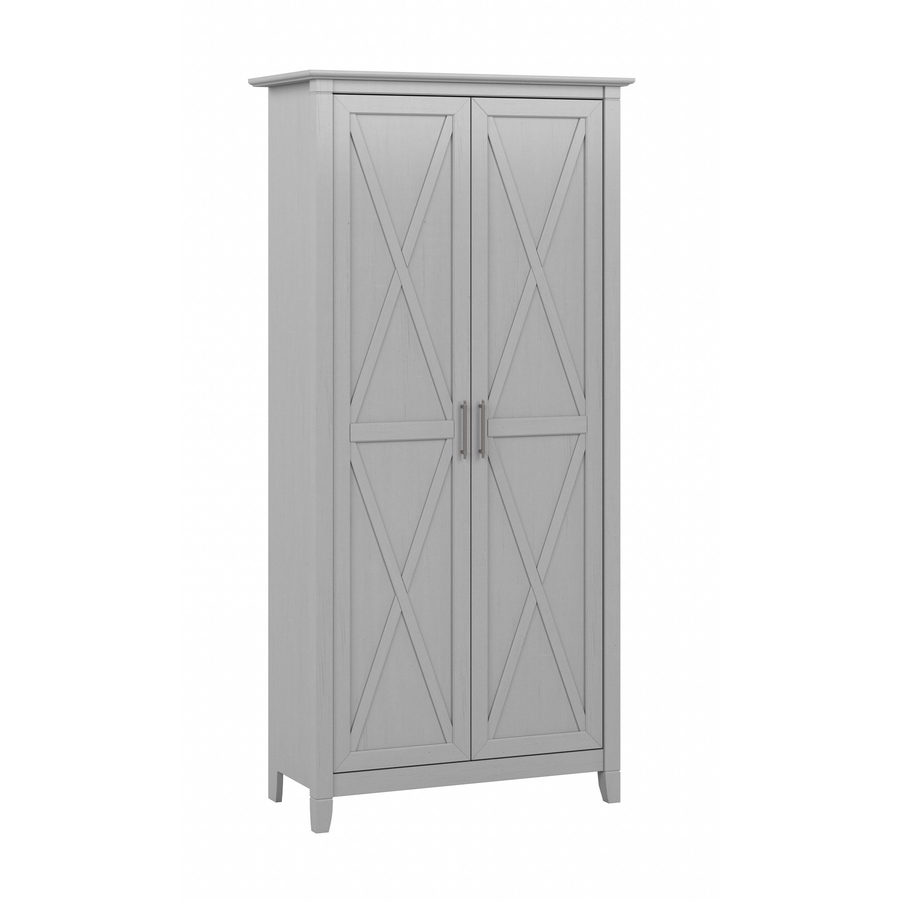 Shop Bush Furniture Key West Tall Storage Cabinet with Doors 02 KWS266CG-03 #color_cape cod gray