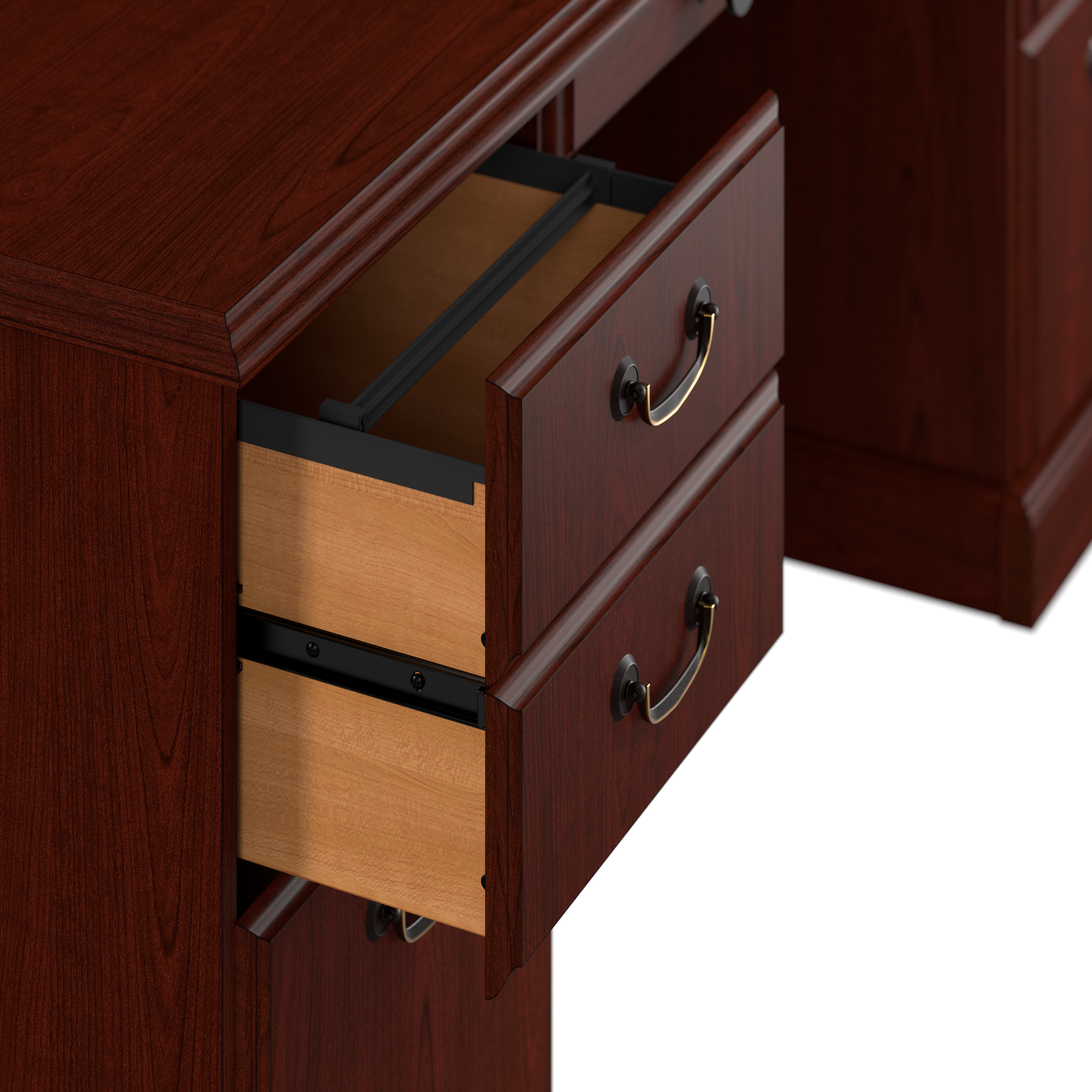 Shop Bush Business Furniture Arlington Executive Desk with Drawers 03 WC65566-03K #color_harvest cherry