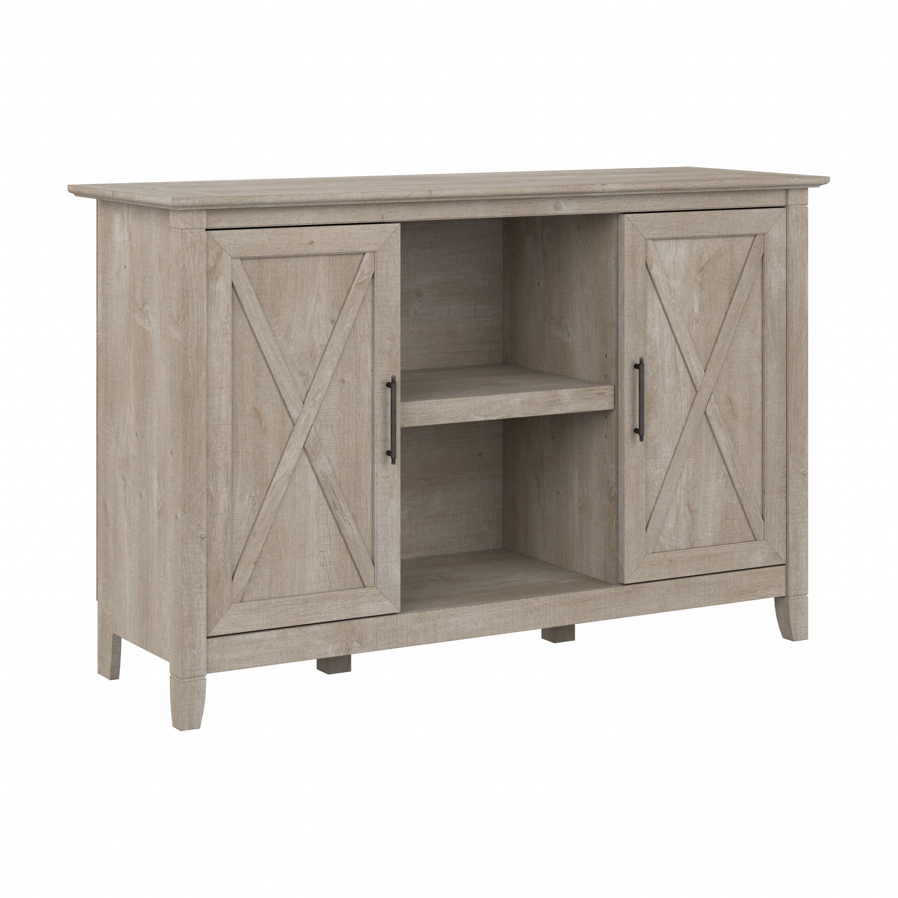Shop Bush Furniture Key West Accent Cabinet with Doors 02 KWS146WG-03 #color_washed gray