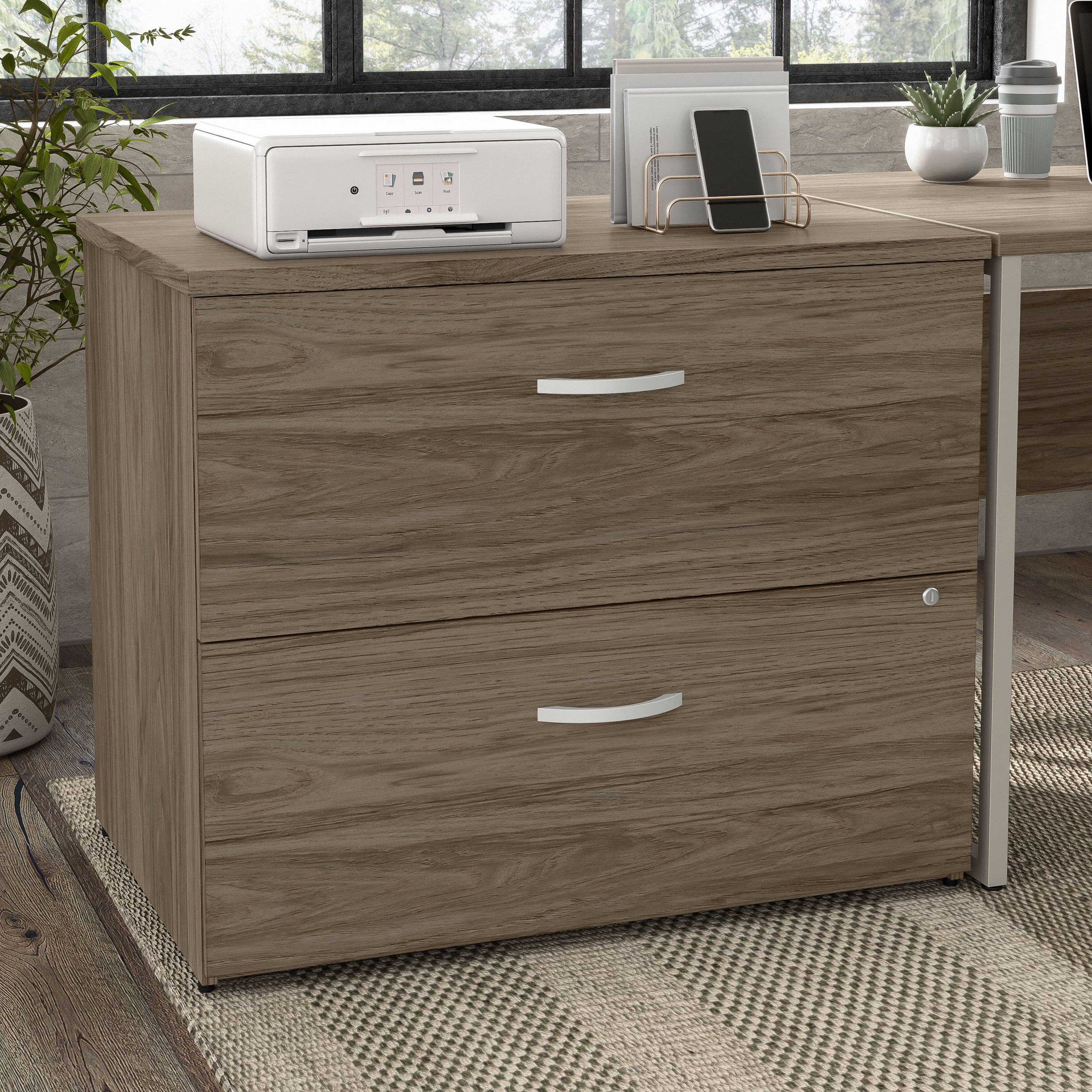 Shop Bush Business Furniture Hybrid 2 Drawer Lateral File Cabinet - Assembled 01 HYF136MHSU-Z #color_modern hickory