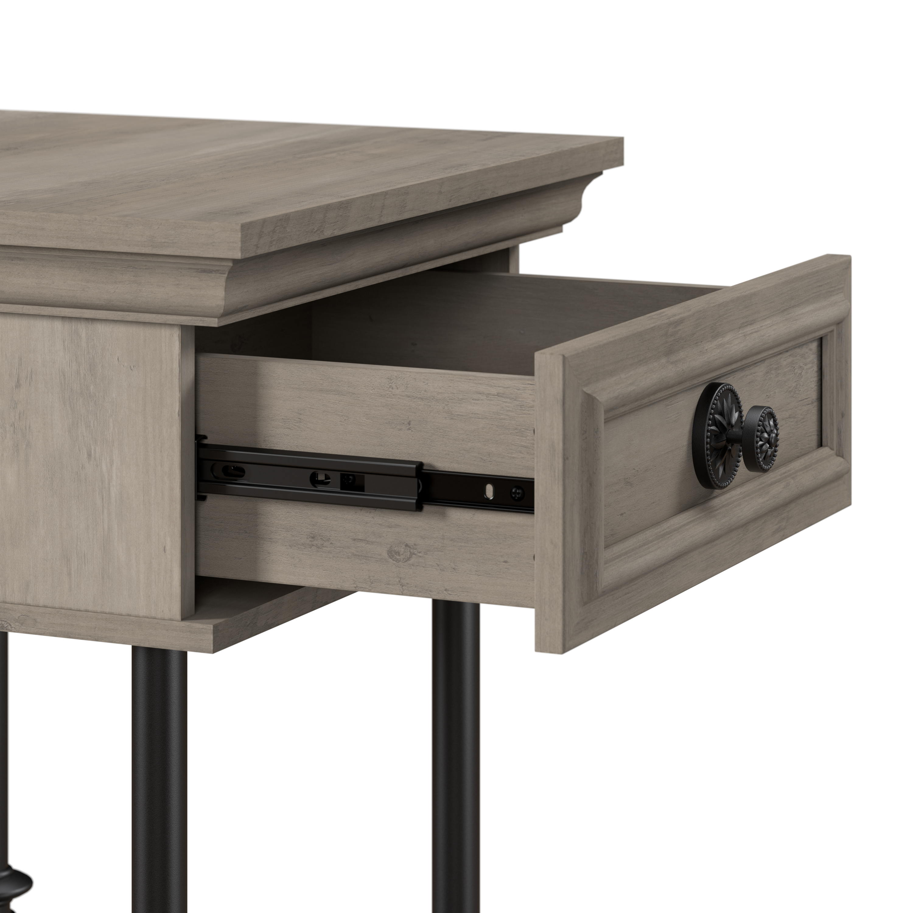 Shop Bush Furniture Coliseum 60W Designer Desk with Set of Two Bookcases with Doors 04 CSM004DG #color_driftwood gray