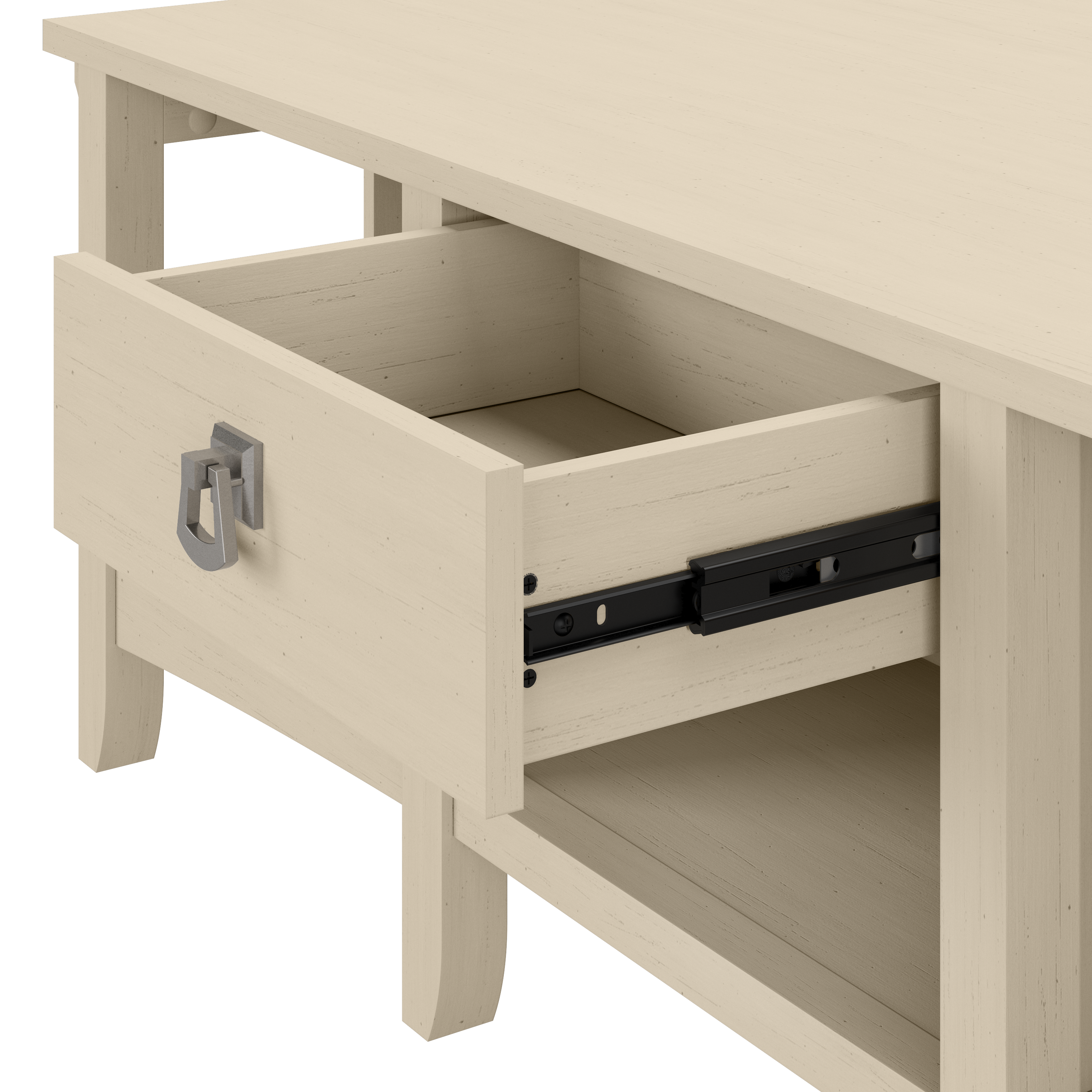 Shop Bush Furniture Salinas 60W L Shaped Desk with Storage 03 SAD160AW-03 #color_antique white