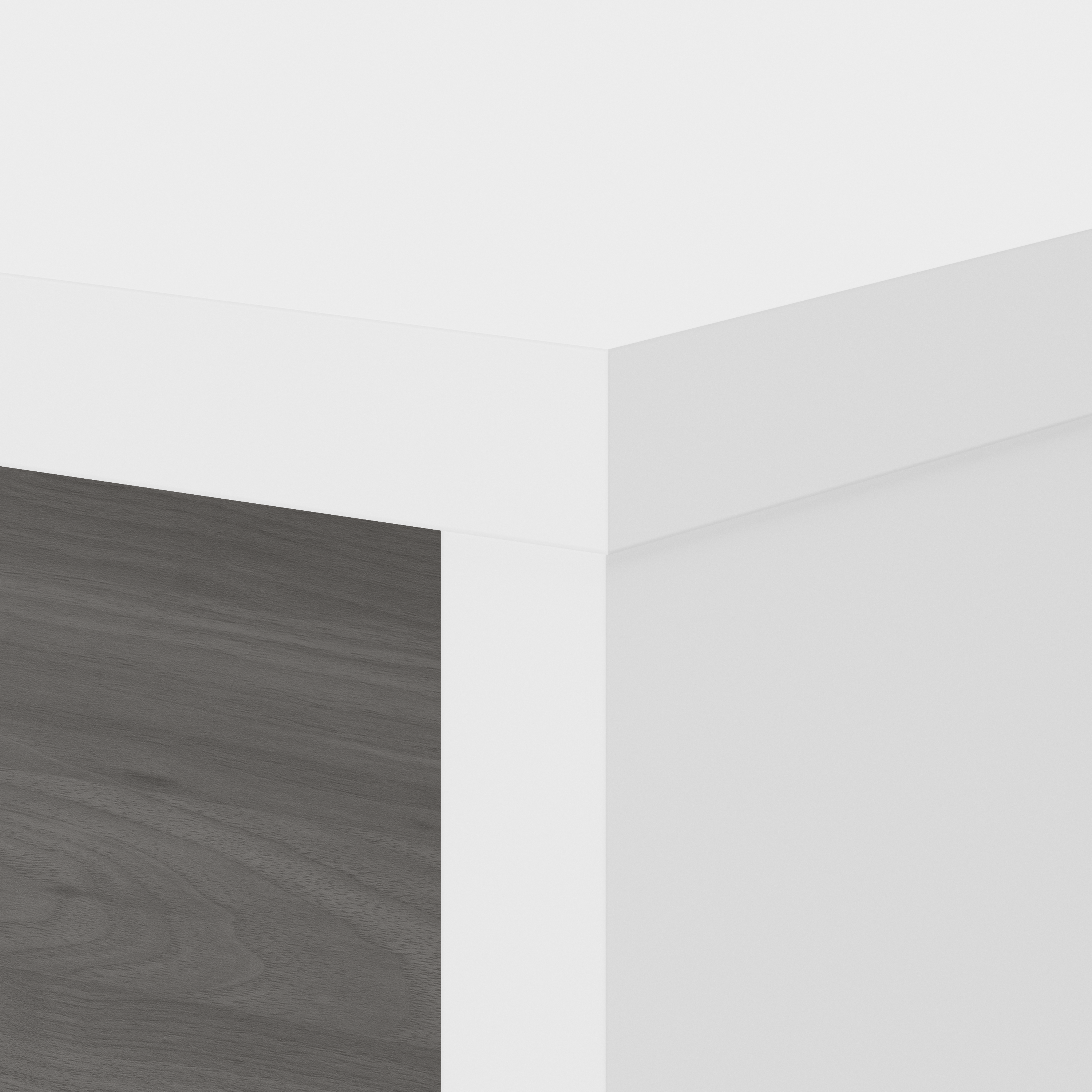 Shop Bush Business Furniture Echo L Shaped Bow Front Desk 04 ECH025WHMG #color_pure white/modern gray
