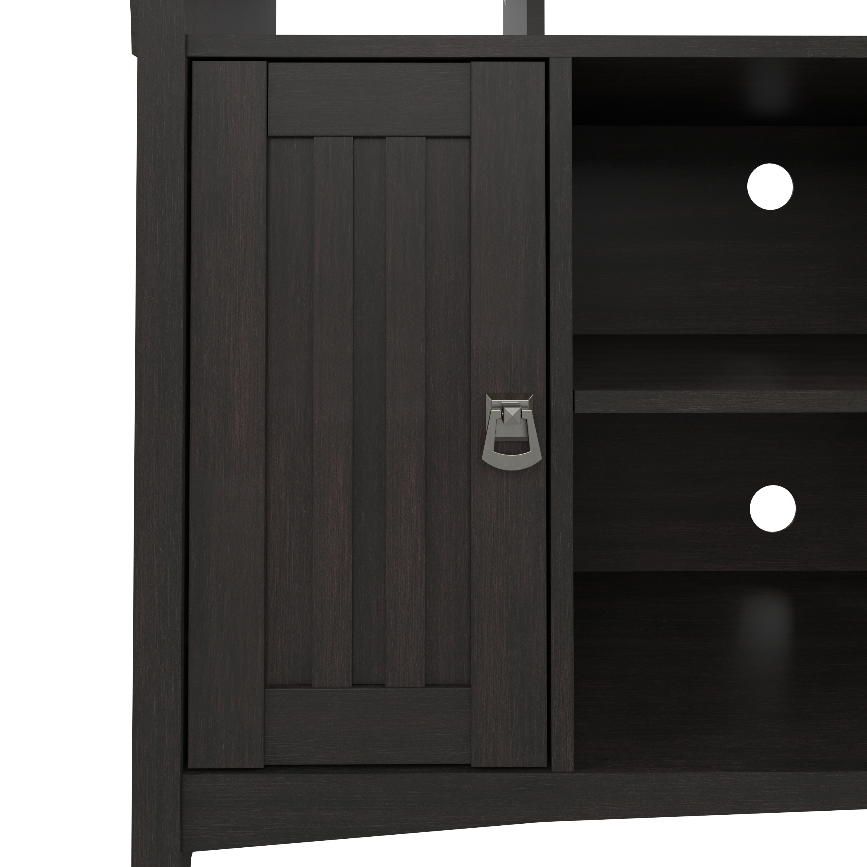 Shop Bush Furniture Salinas Entryway Storage Set with Hall Tree, Shoe Bench and Accent Cabinet 04 SAL008VB #color_vintage black