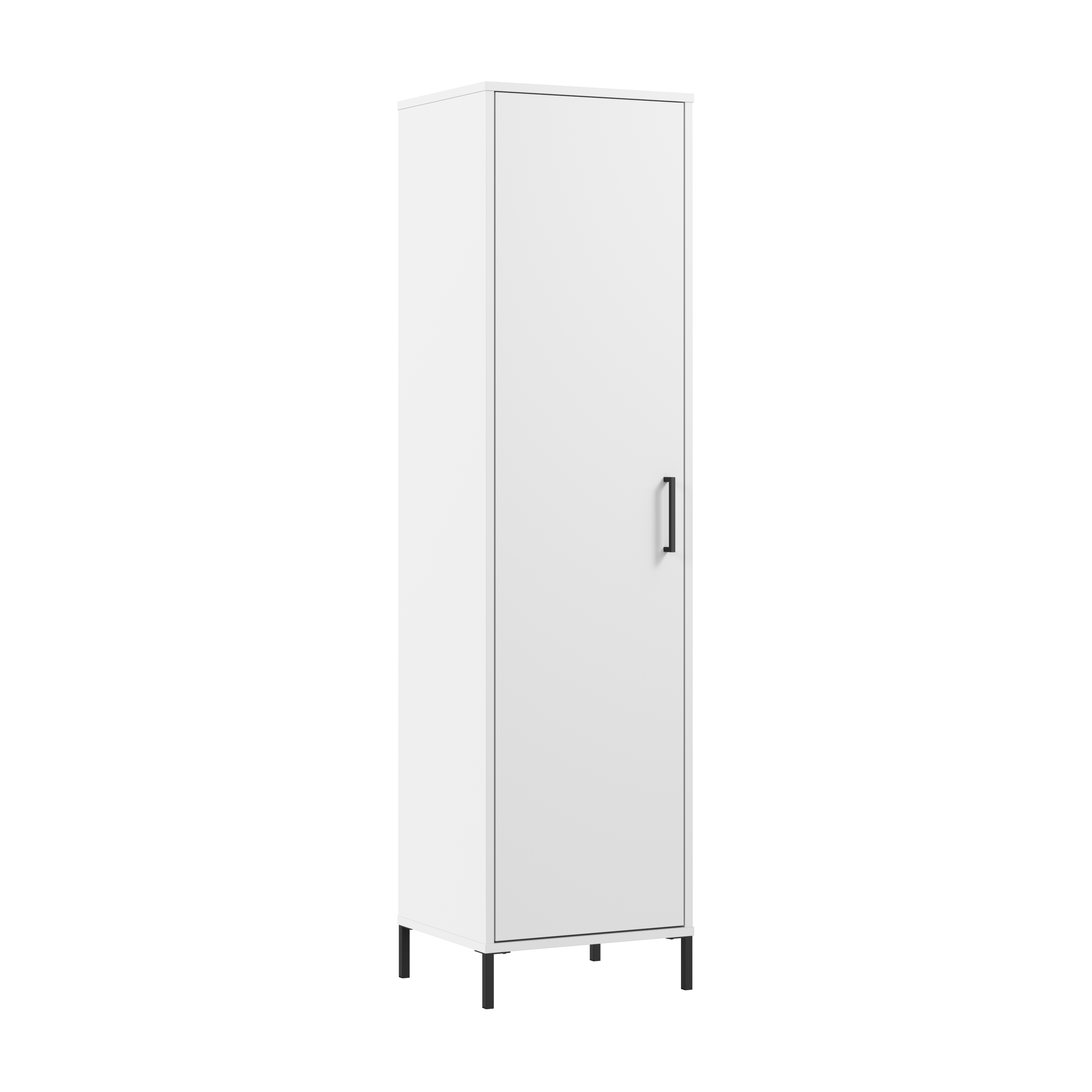 Shop Bush Furniture Essence Narrow Storage Cabinet with Door 02 ESS117WH #color_white