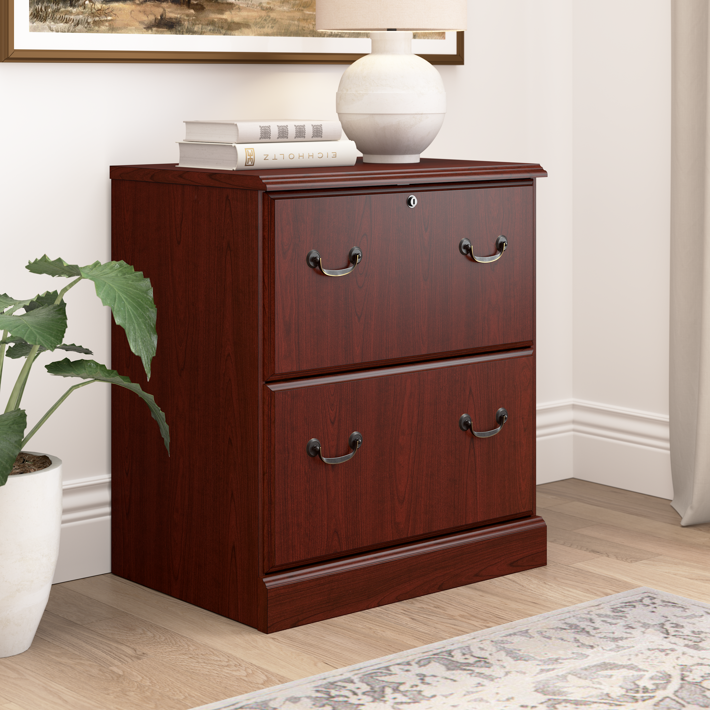 Shop Bush Business Furniture Arlington 2 Drawer Lateral File Cabinet 01 WC65554-03 #color_harvest cherry