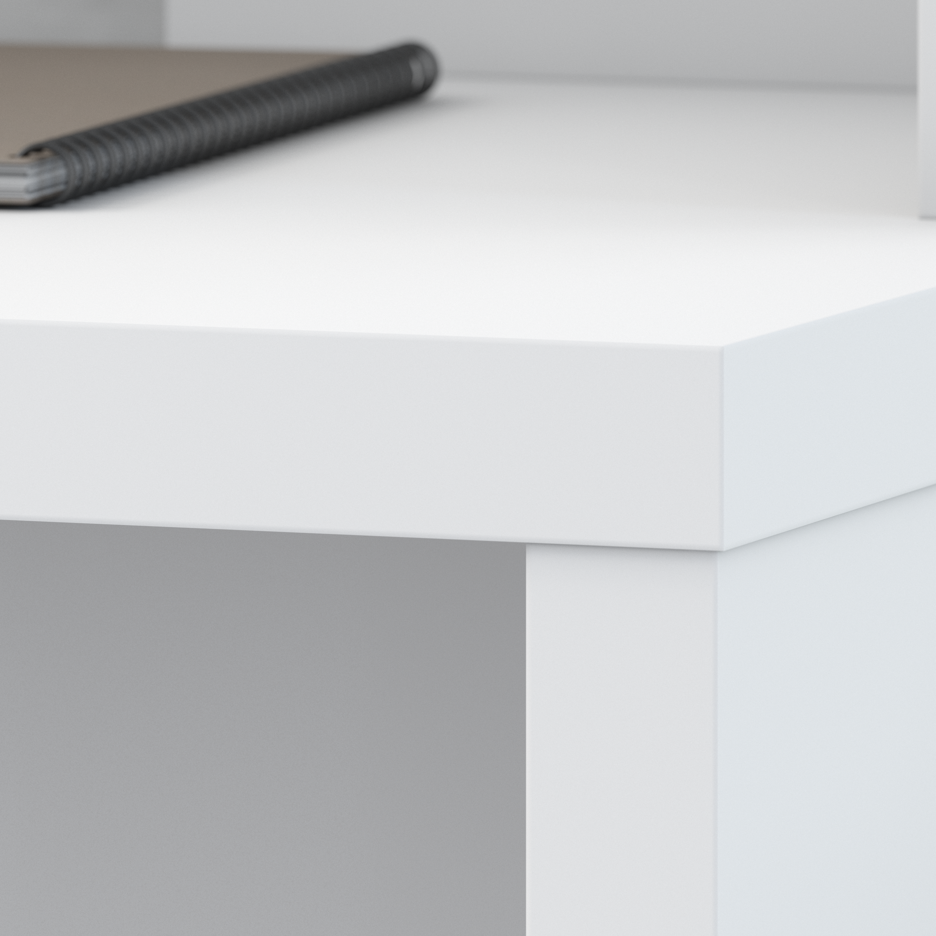 Shop Bush Business Furniture Echo L Shaped Bow Front Desk 04 ECH025PW #color_pure white