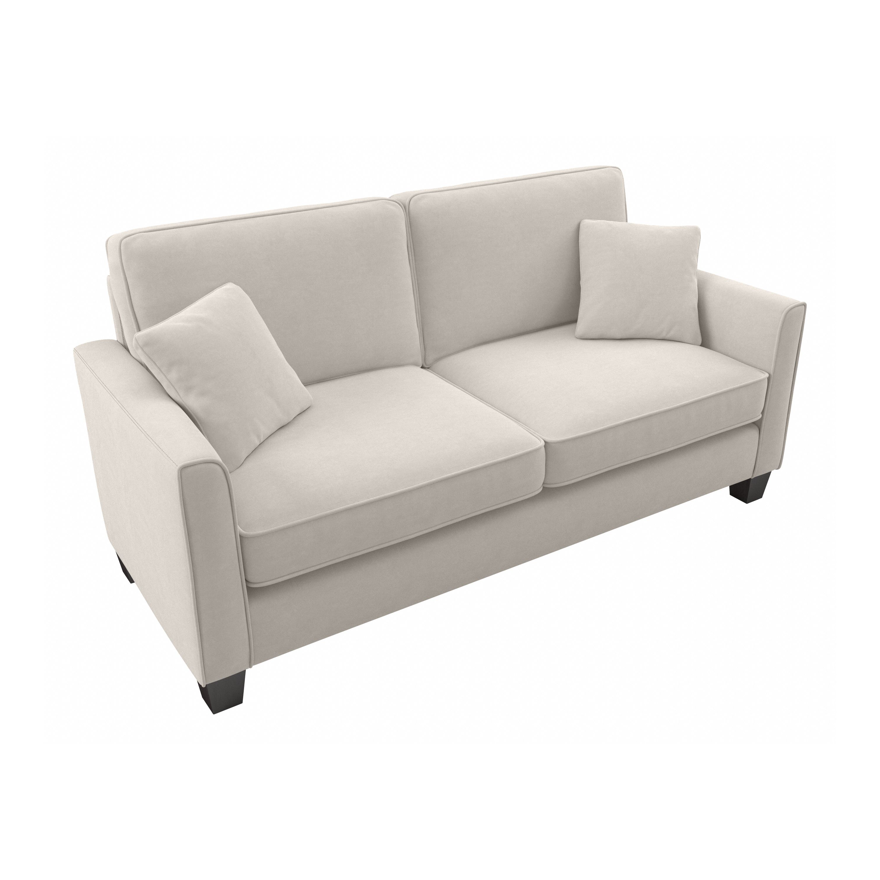 Shop Bush Furniture Flare 73W Sofa 02 FLJ73SLBM-03K #color_light beige microsuede fabric