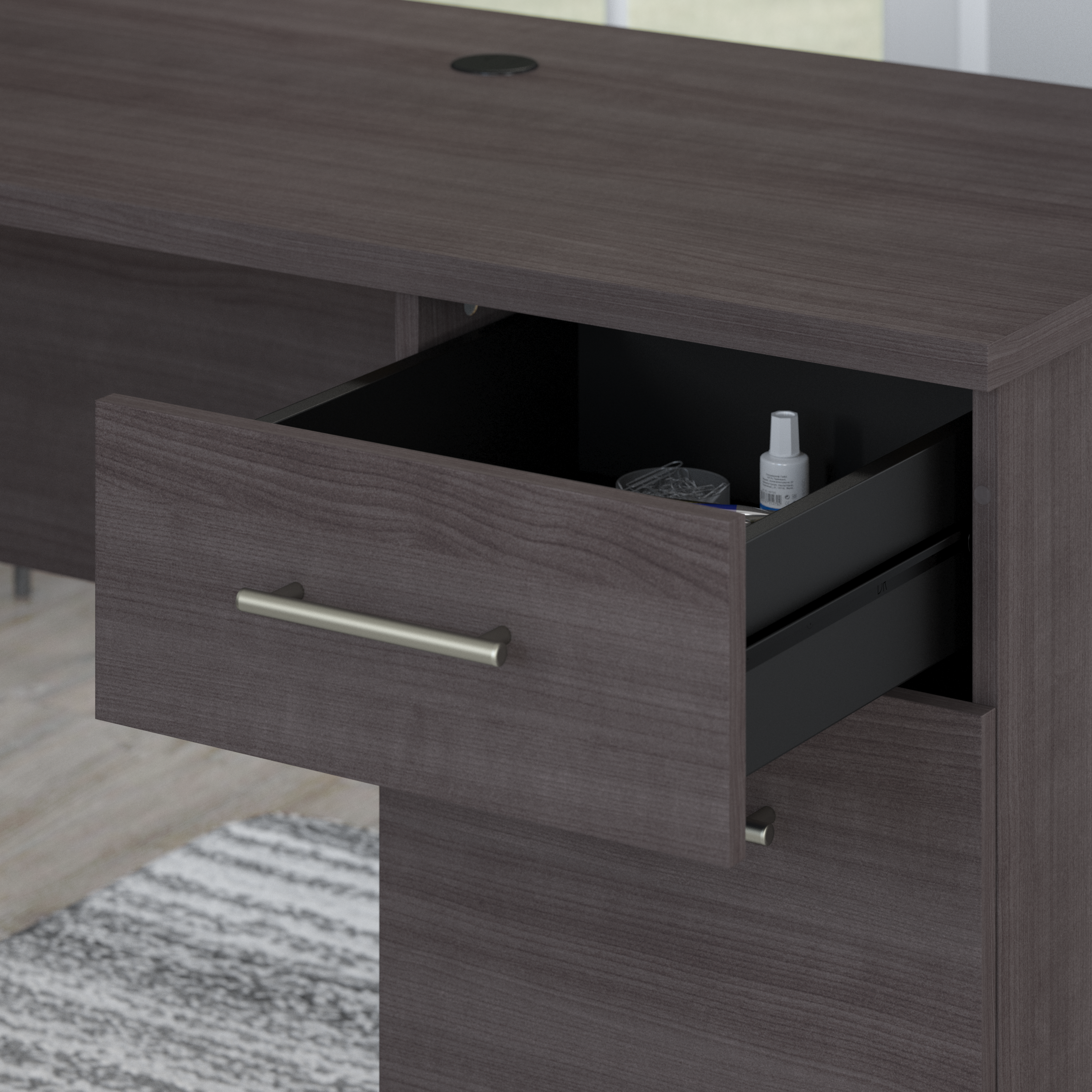 Shop Bush Furniture Somerset 72W L Shaped Desk with Storage 04 WC81510K #color_storm gray
