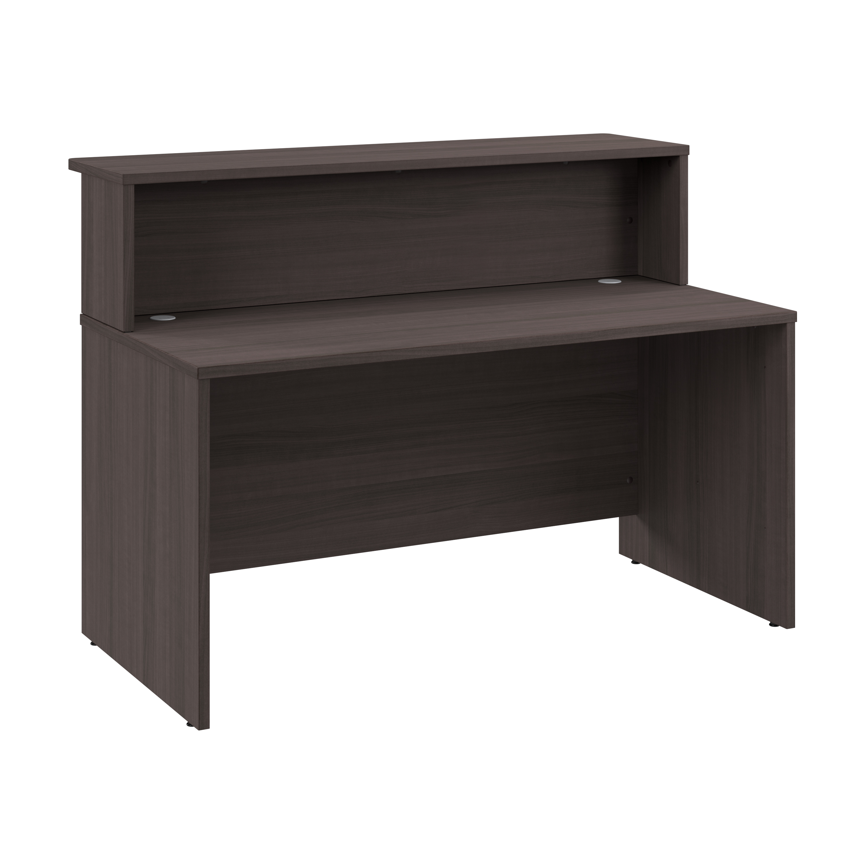 Shop Bush Business Furniture Arrive 60W x 30D Reception Desk with Shelf 02 ARV001SG #color_storm gray