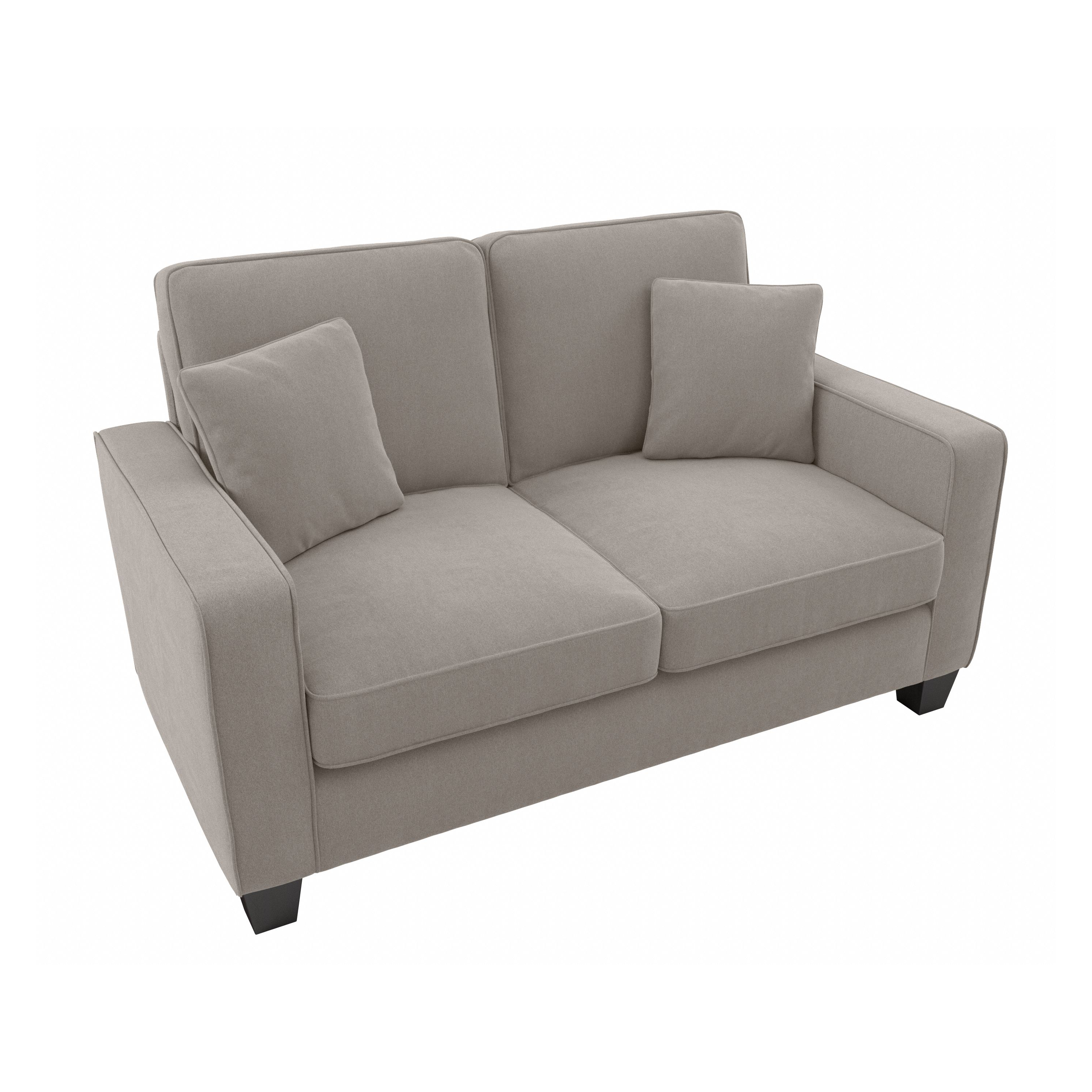 Shop Bush Furniture Stockton 61W Loveseat 02 SNJ61SBGH-03K #color_beige herringbone fabric