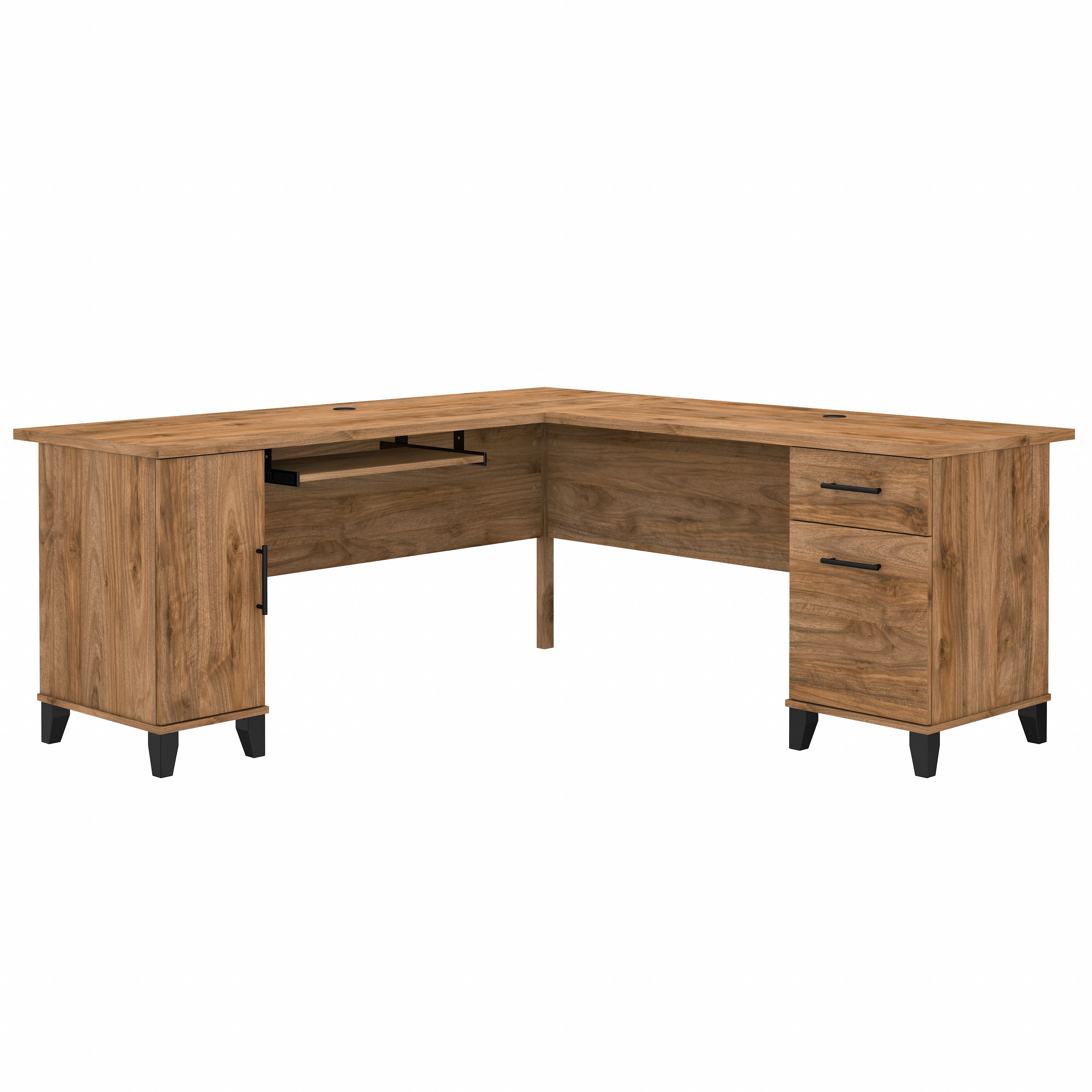 Shop Bush Furniture Somerset 72W L Shaped Desk with Storage 02 WC81310K #color_fresh walnut