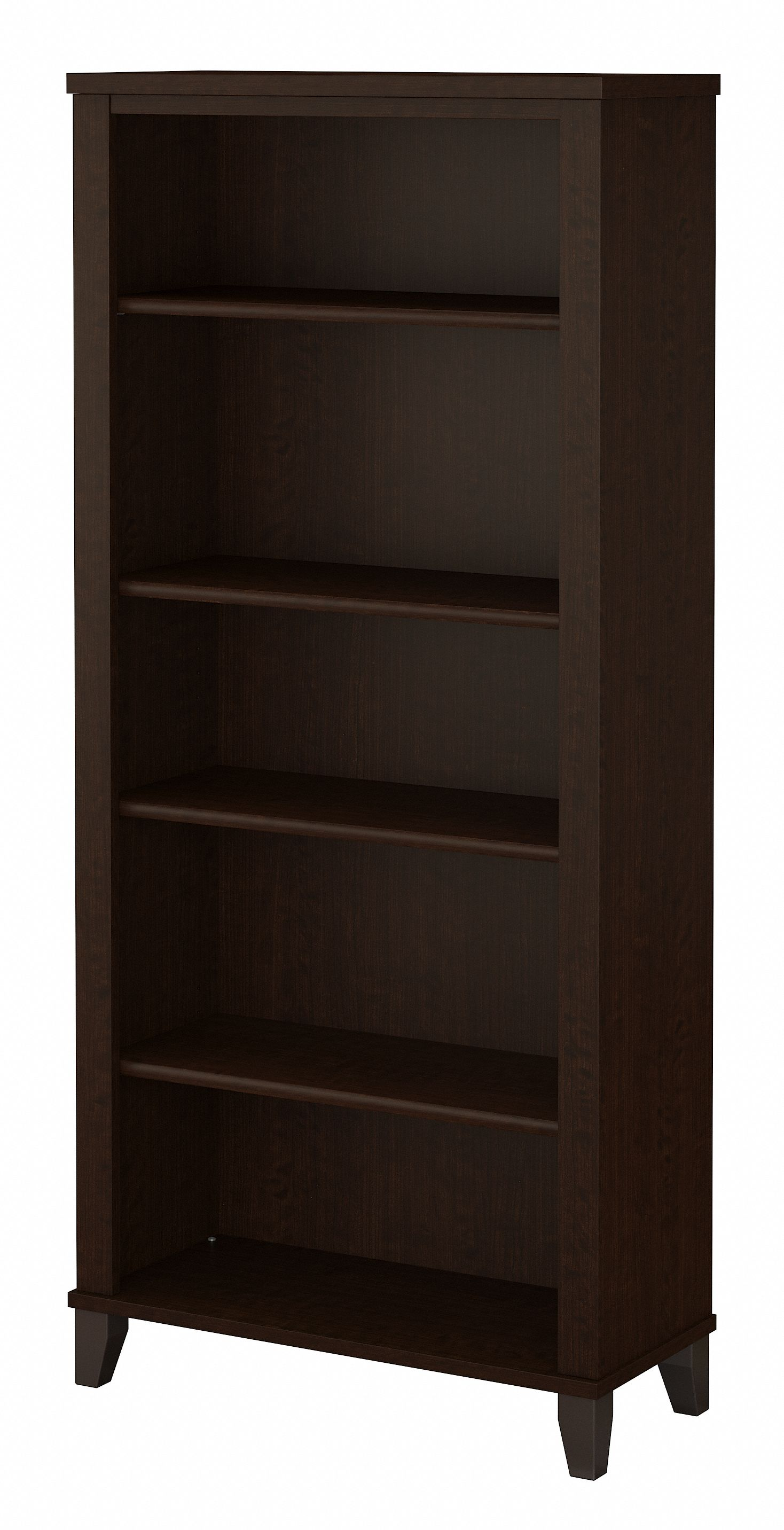 Shop Bush Furniture Somerset Tall 5 Shelf Bookcase 02 WC81865 #color_mocha cherry