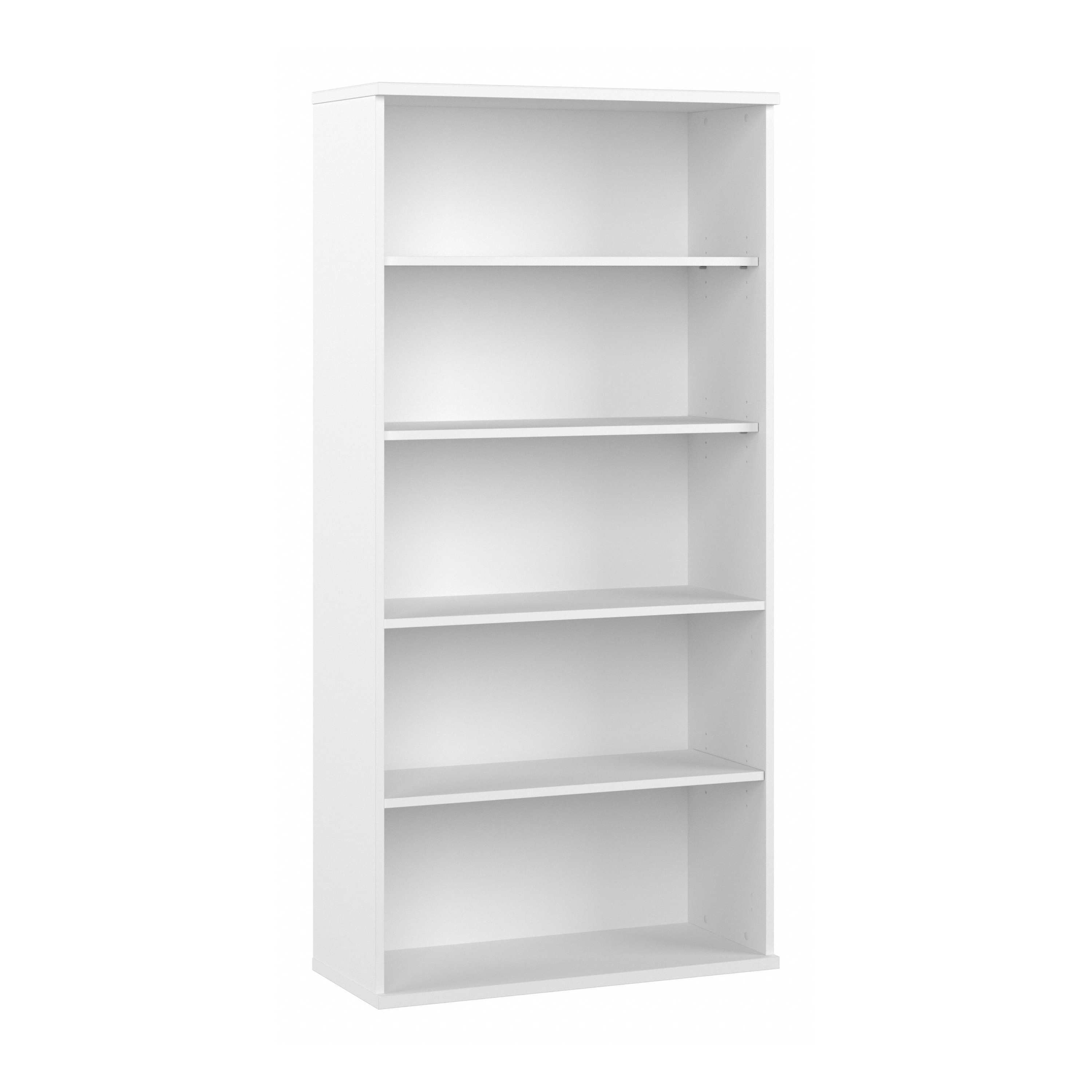 Shop Bush Business Furniture Studio C Tall 5 Shelf Bookcase 02 SCB136WH #color_white