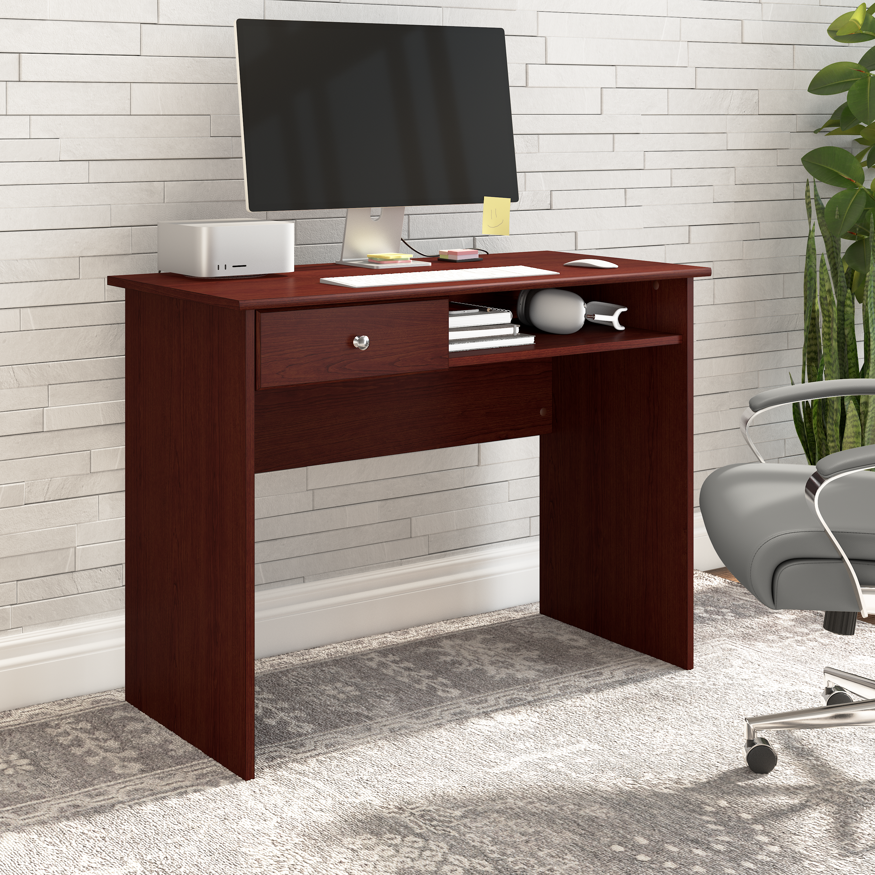 Shop Bush Furniture Cabot 40W Writing Desk 01 WC31440 #color_harvest cherry