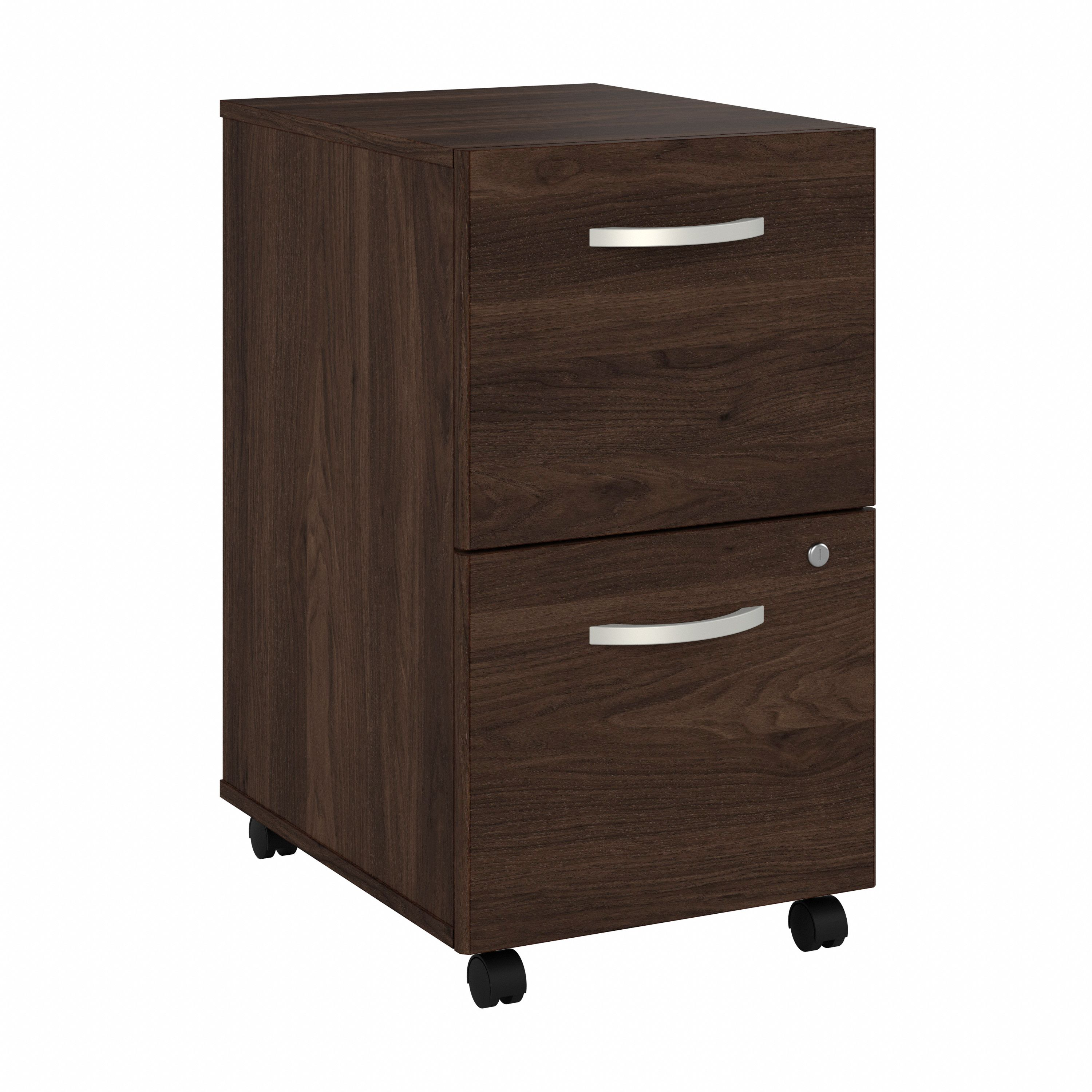 Shop Bush Business Furniture Hybrid 2 Drawer Mobile File Cabinet - Assembled 02 HYF116BWSU-Z #color_black walnut