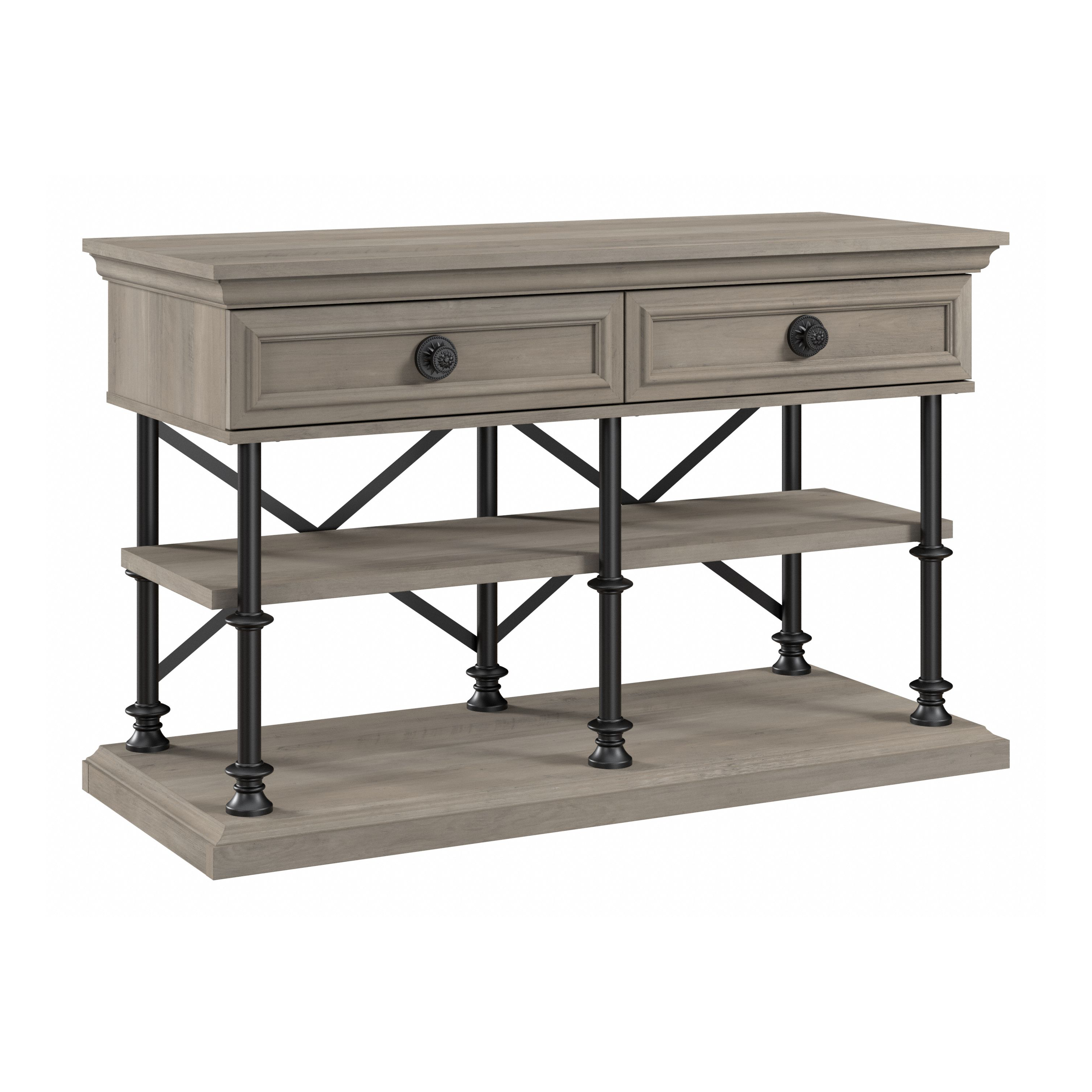 Shop Bush Furniture Coliseum Designer Console Table 02 CST148DG-03 #color_driftwood gray