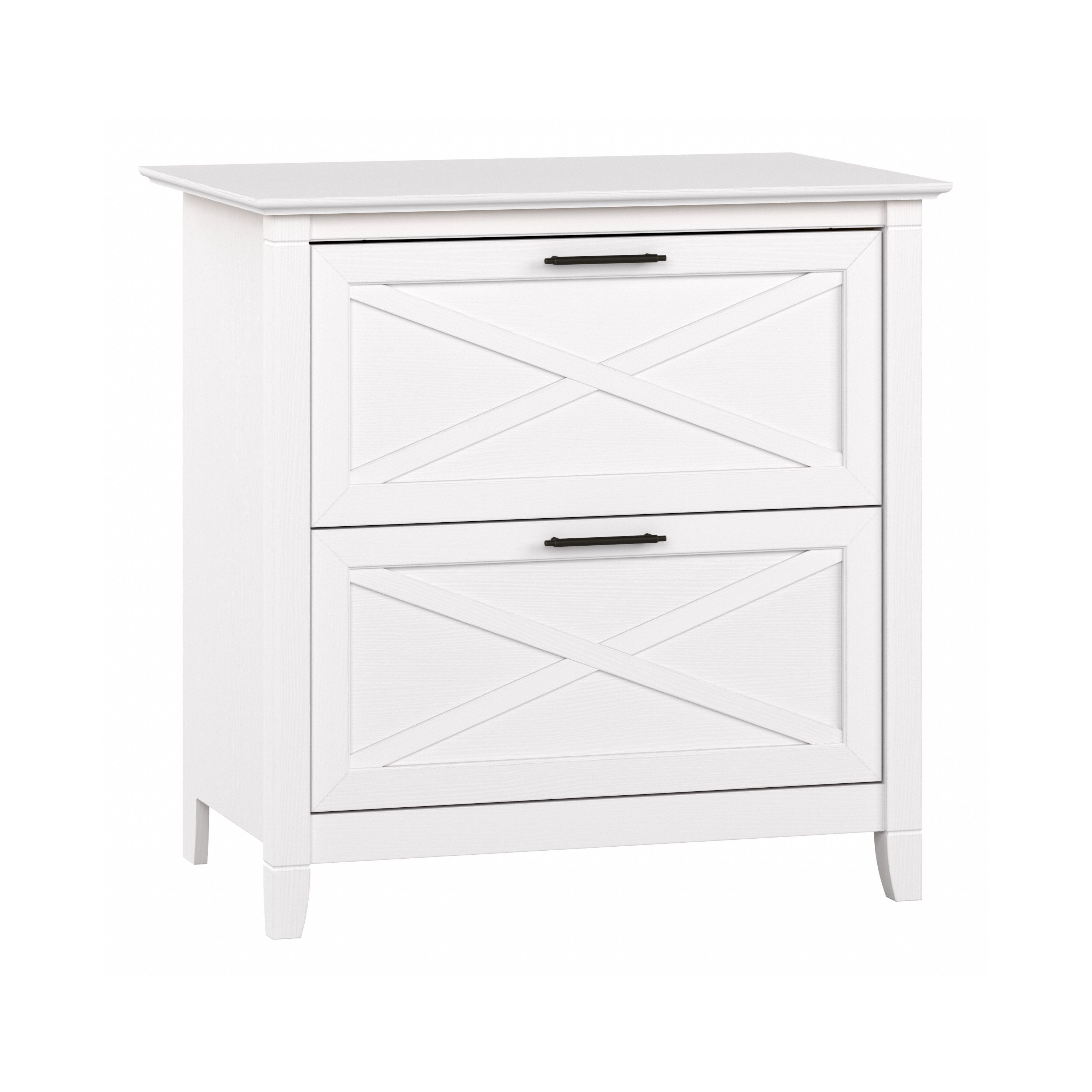 Shop Bush Furniture Key West 2 Drawer Lateral File Cabinet 02 KWF130WT-03 #color_pure white oak