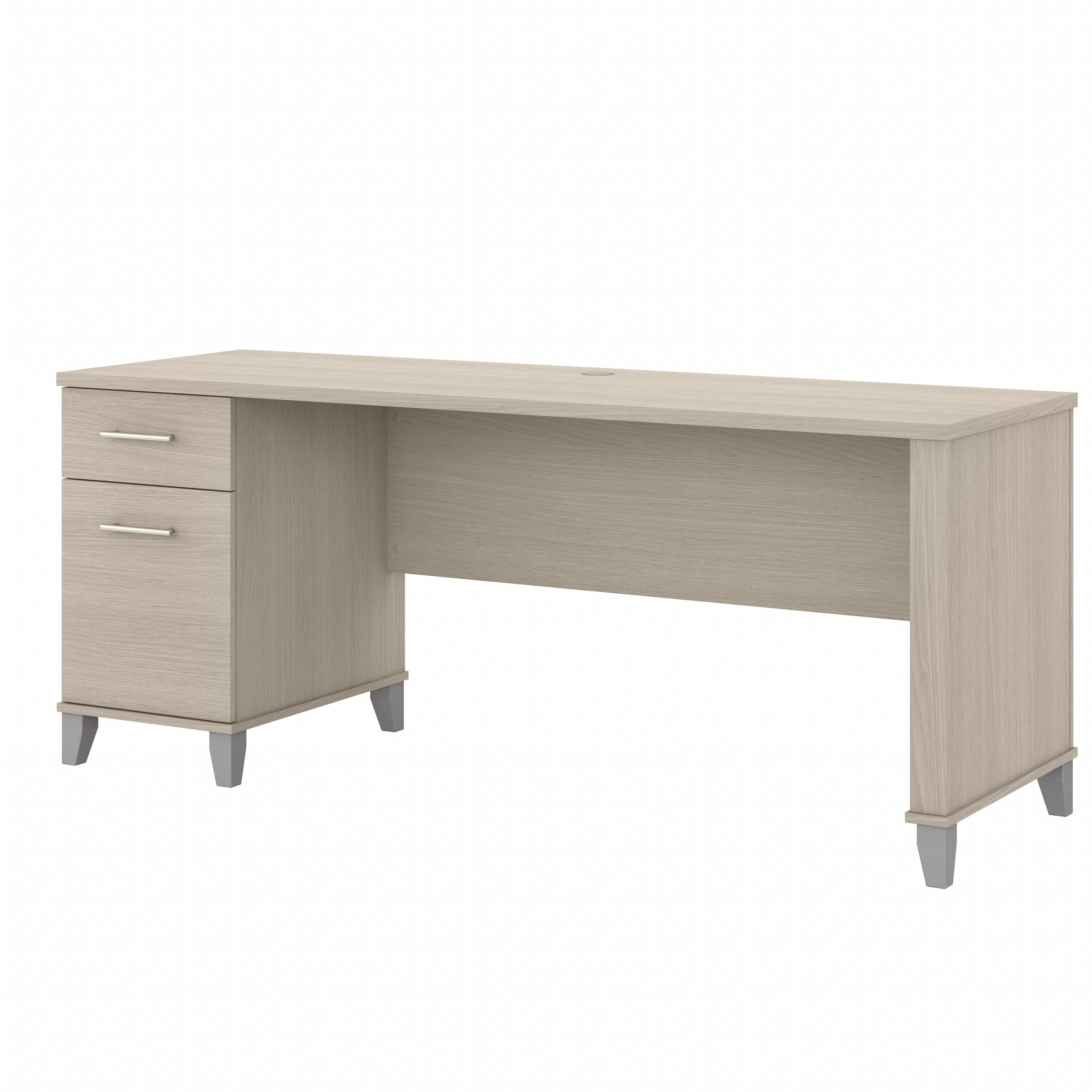 Shop Bush Furniture Somerset 72W Office Desk with Drawers 02 WC81172 #color_sand oak