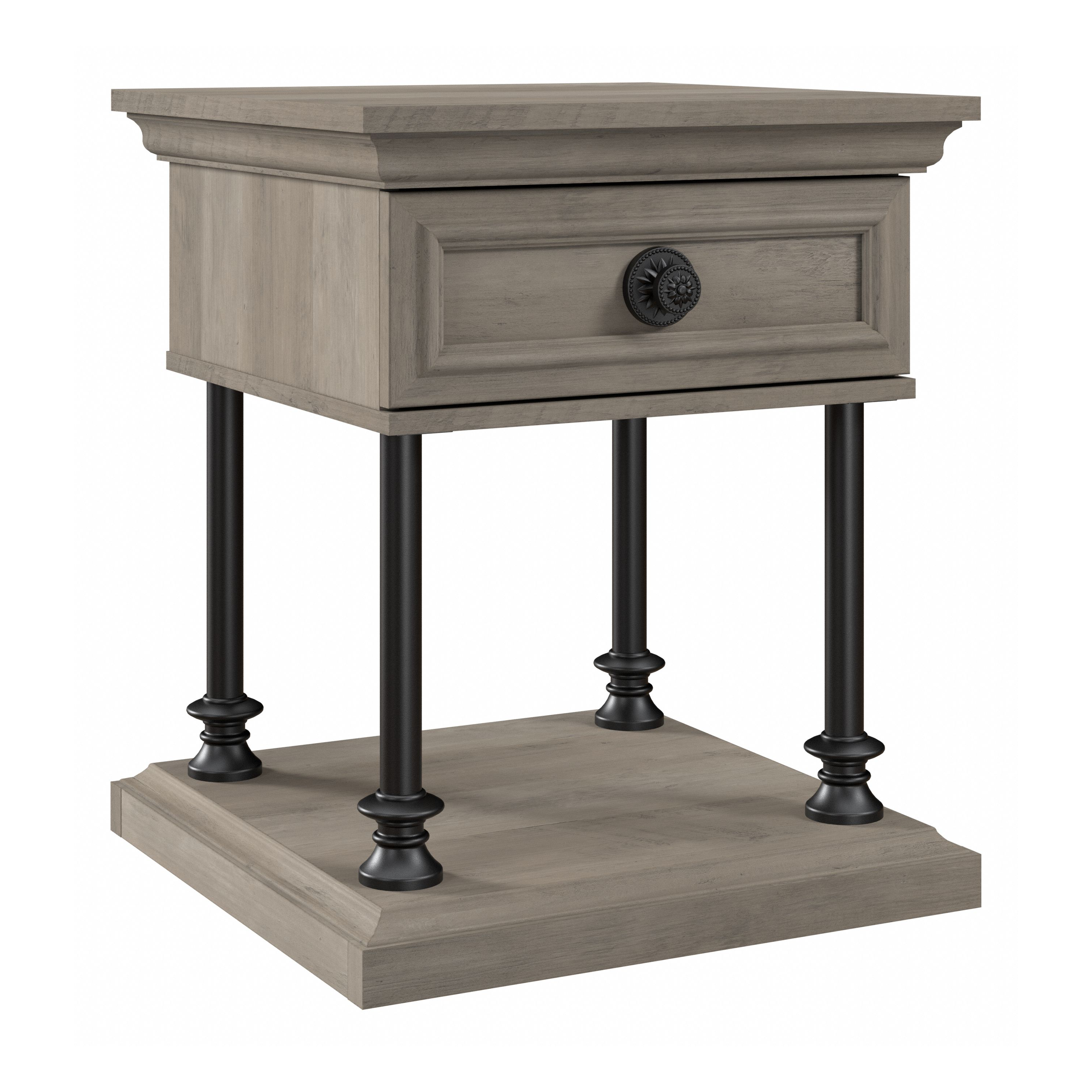 Shop Bush Furniture Coliseum Designer End Table with Storage 02 CST120DG-03 #color_driftwood gray