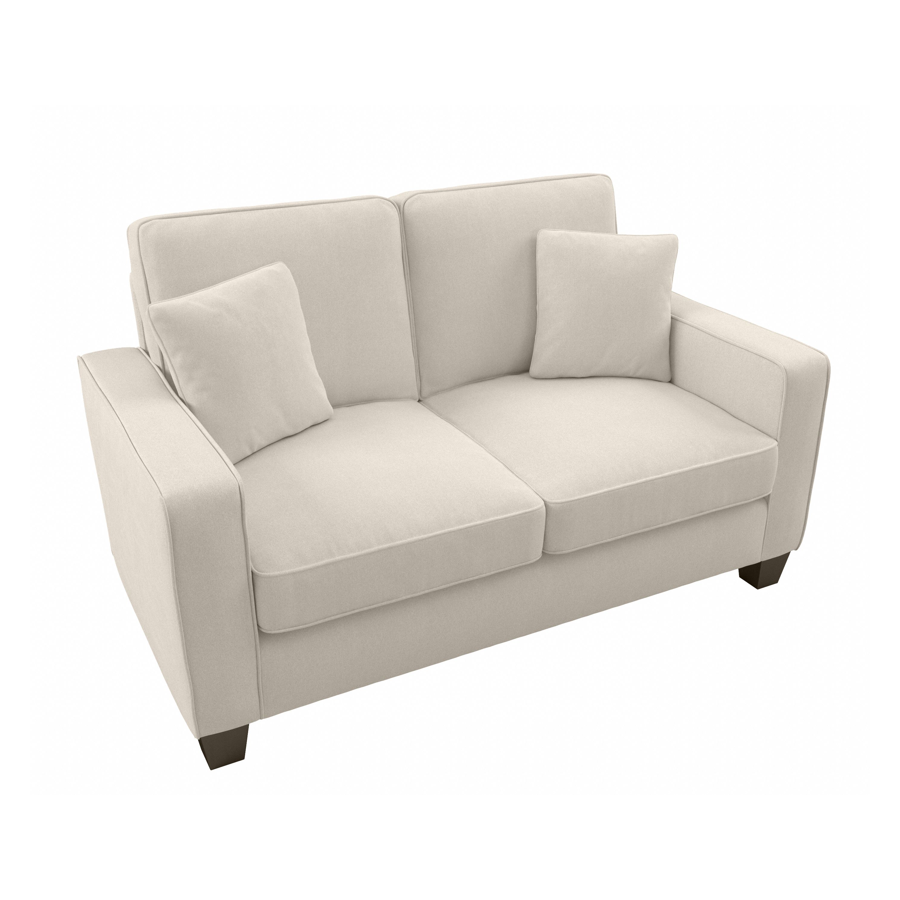 Shop Bush Furniture Stockton 61W Loveseat 02 SNJ61SCRH-03K #color_cream herringbone fabric