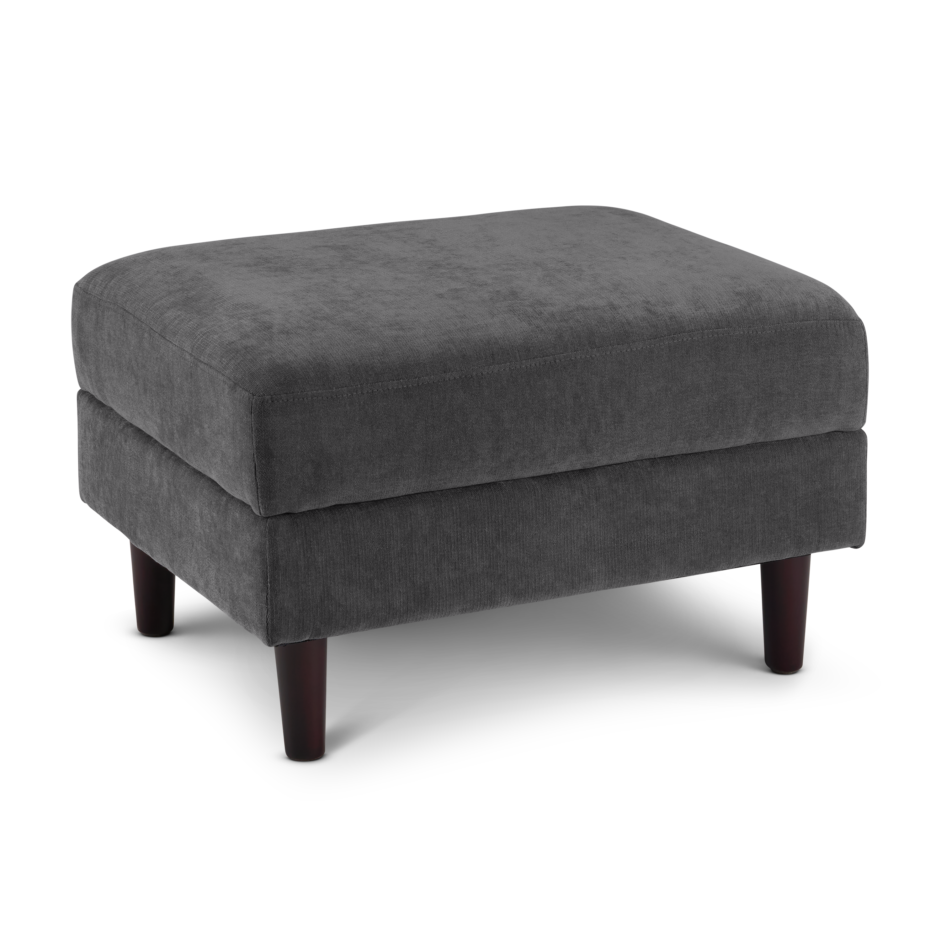 Shop Bush Home Max Storage Ottoman with Tray MXO130IGC-03 1 #color_iron gray chenille fabric