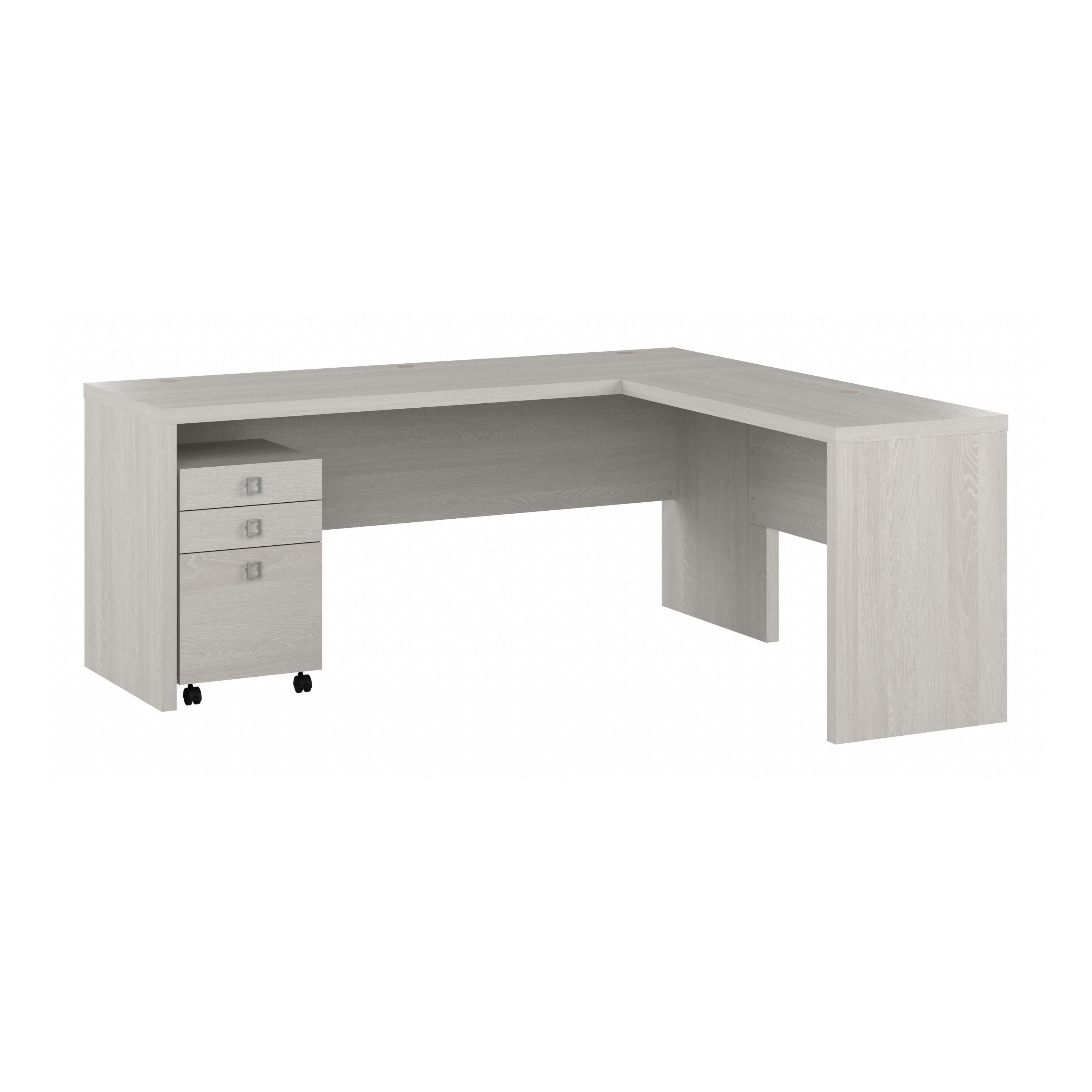 Shop Bush Business Furniture Echo 72W L Shaped Computer Desk with 3 Drawer Mobile File Cabinet 02 ECH050GS #color_gray sand