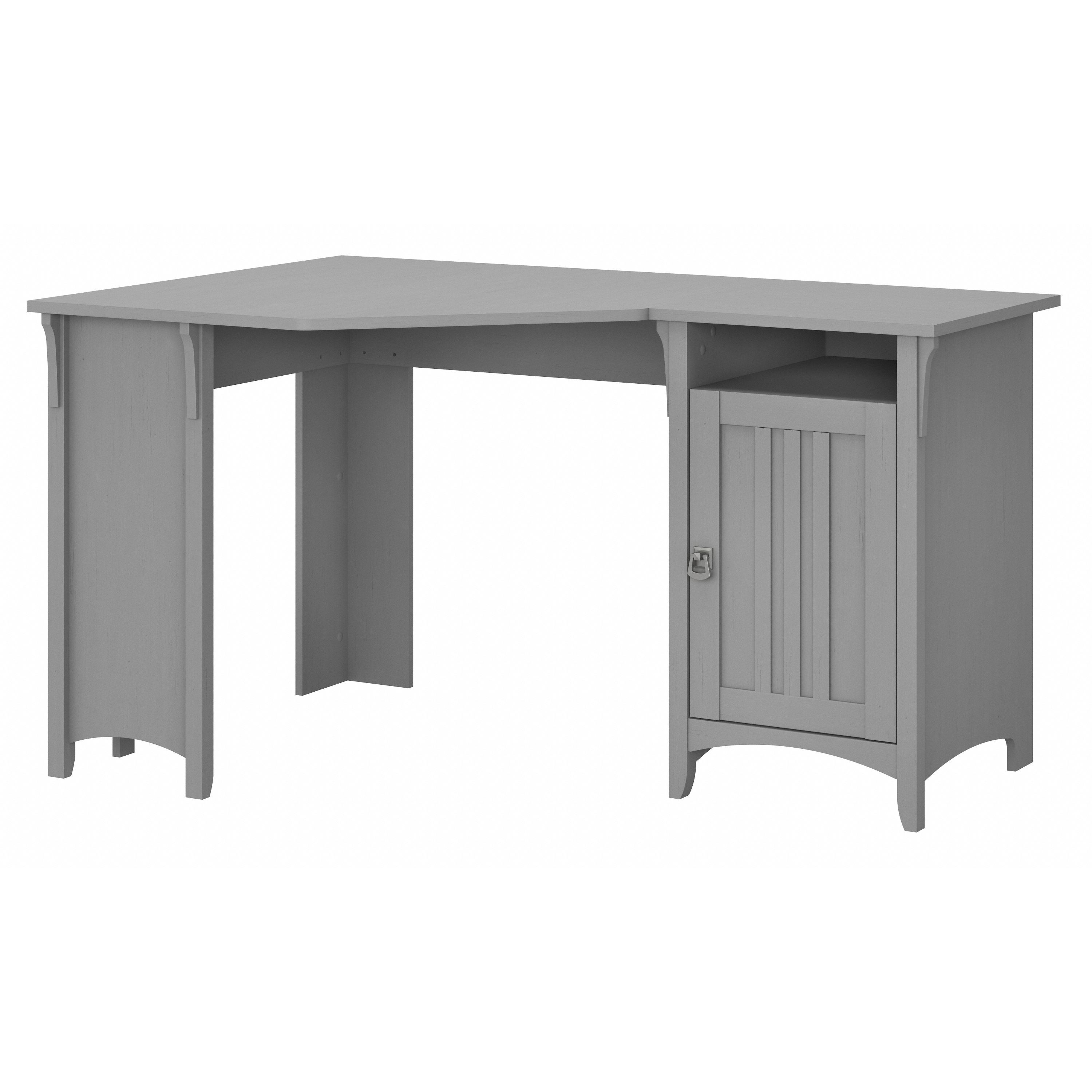 Shop Bush Furniture Salinas 55W Corner Desk with Storage 02 SAD155CG-03 #color_cape cod gray