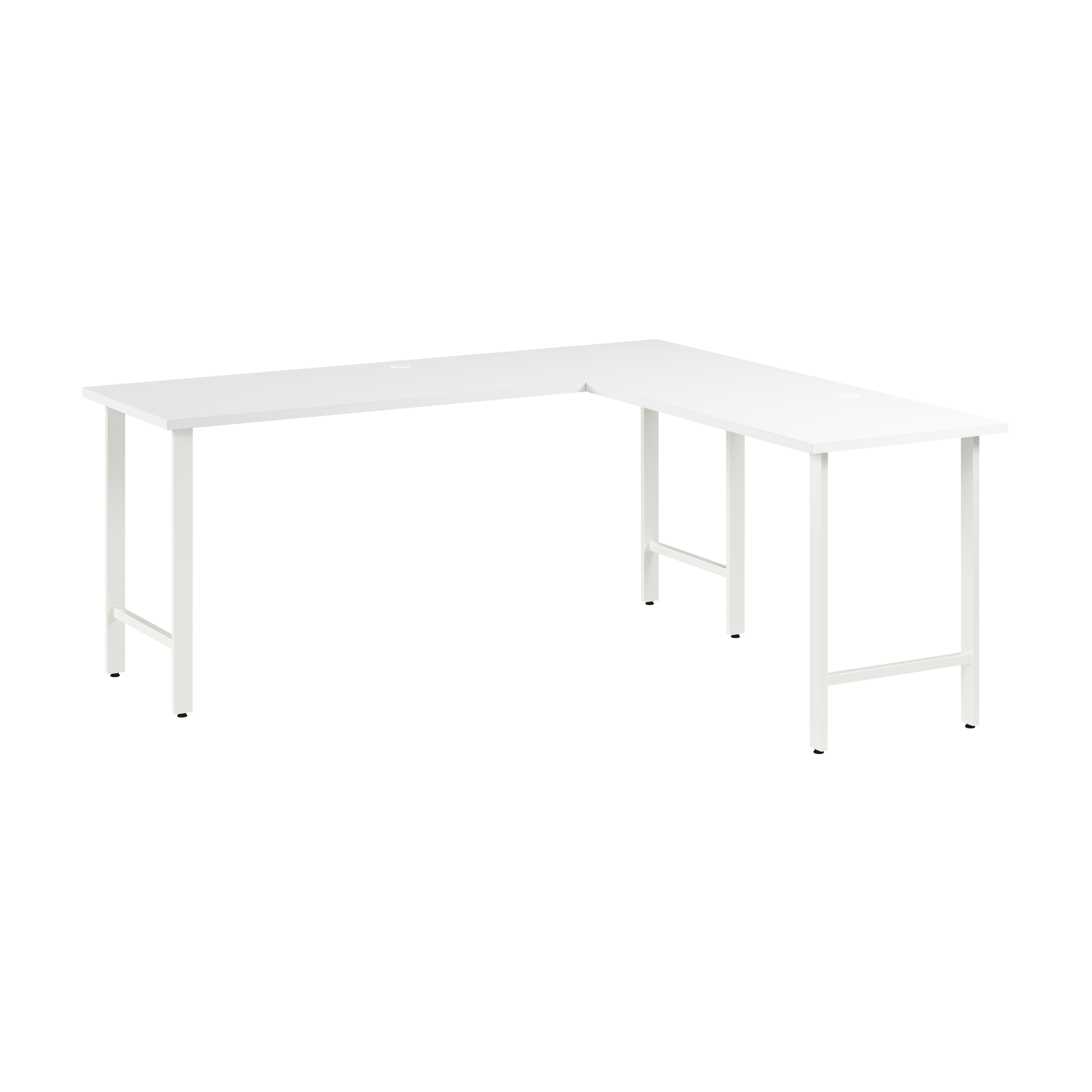 Shop Bush Business Furniture Hustle 72W x 24D L Shaped Computer Desk with Metal Legs 02 HUS002WH #color_white
