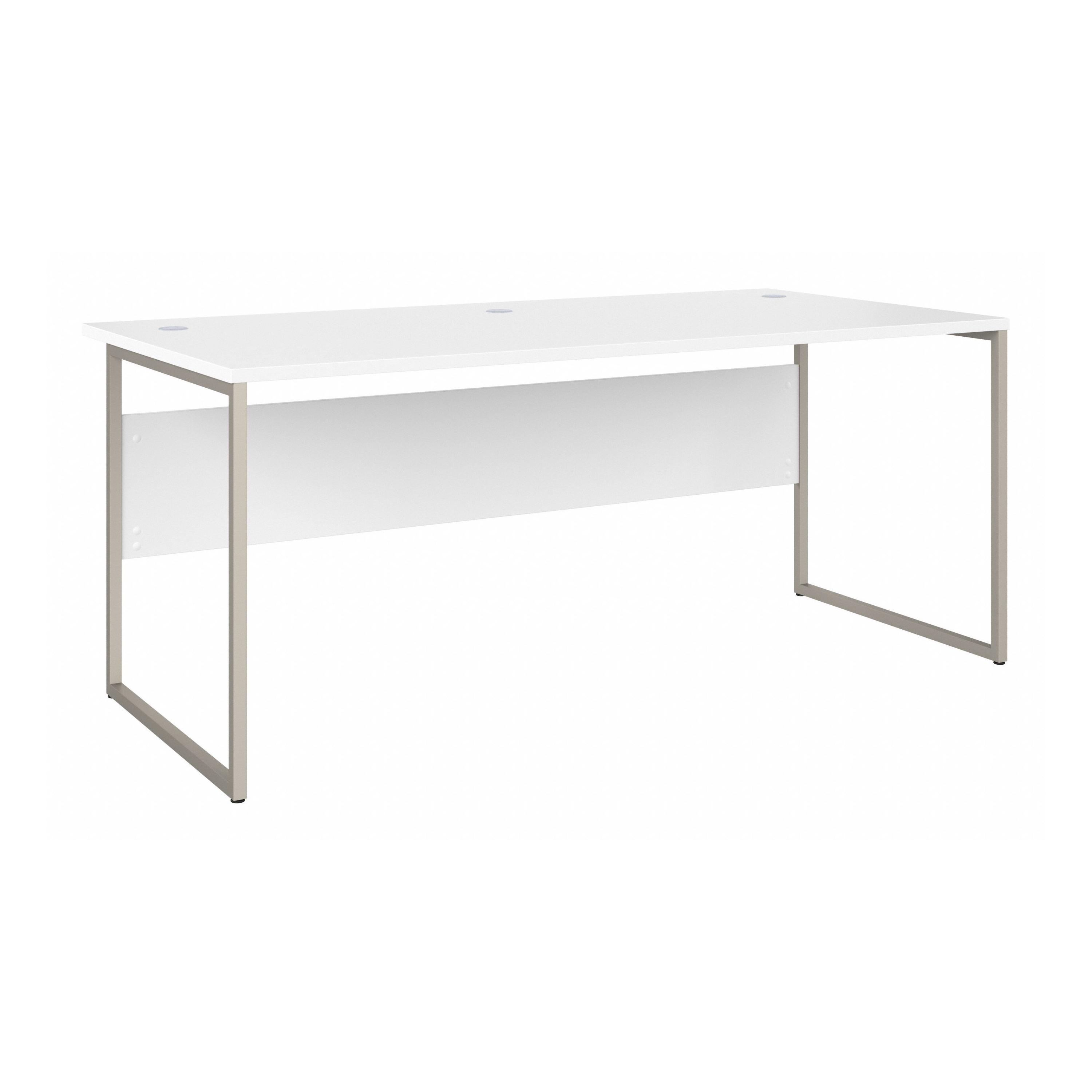 Shop Bush Business Furniture Hybrid 72W x 36D Computer Table Desk with Metal Legs 02 HYD172WH #color_white
