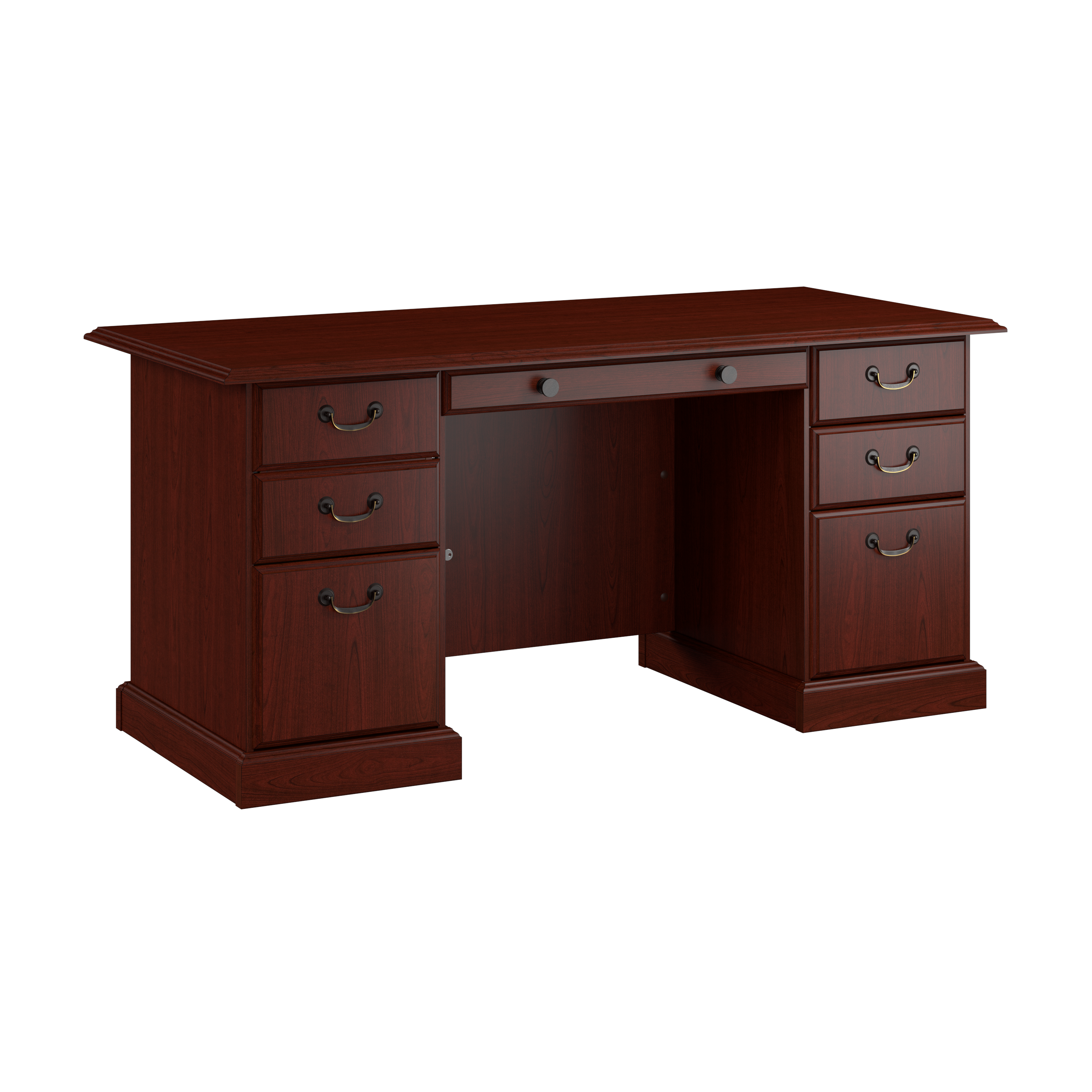 Shop Bush Business Furniture Arlington Executive Desk with Drawers 02 WC65566-03K #color_harvest cherry