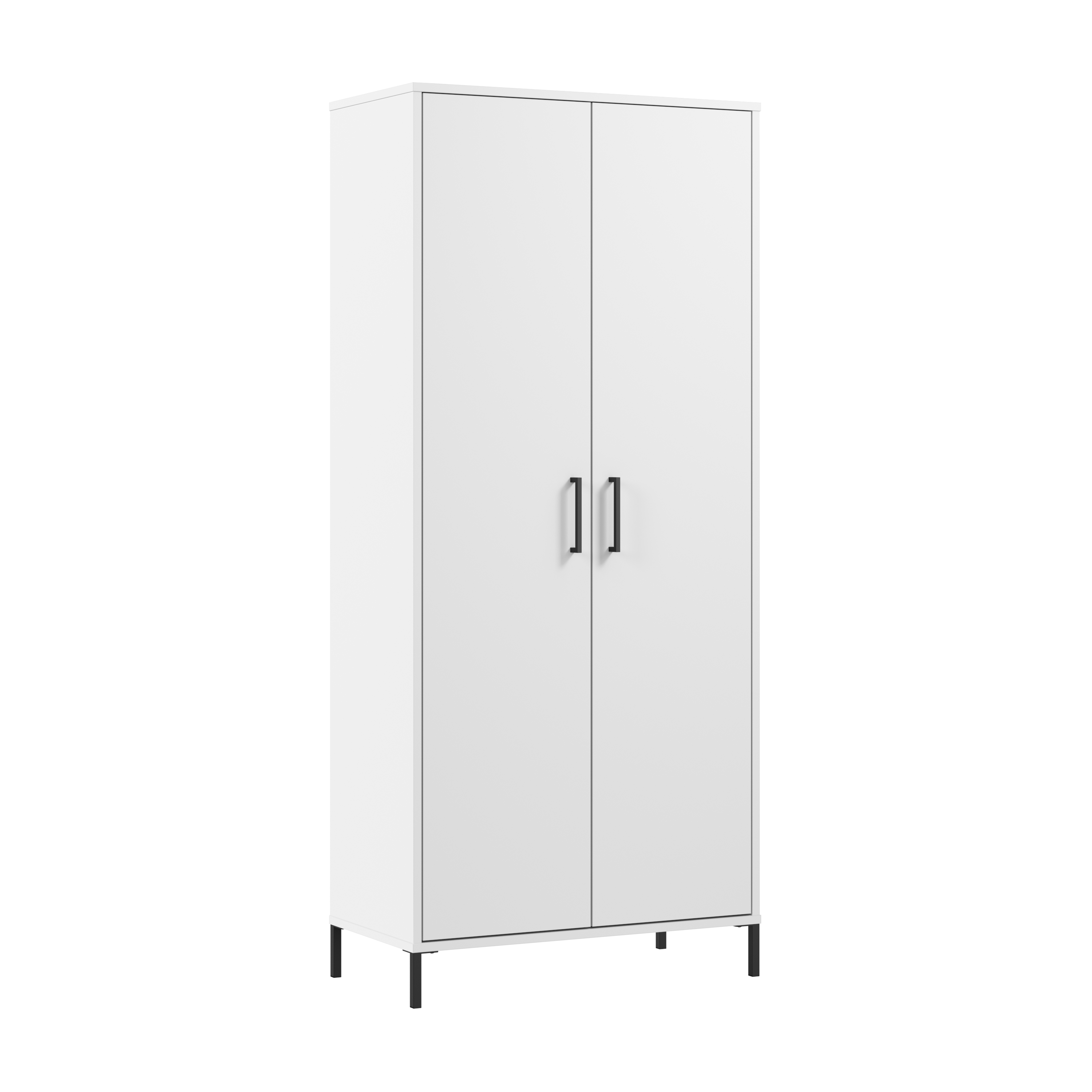 Shop Bush Furniture Essence Tall Storage Cabinet with Doors 02 ESS129WH #color_white