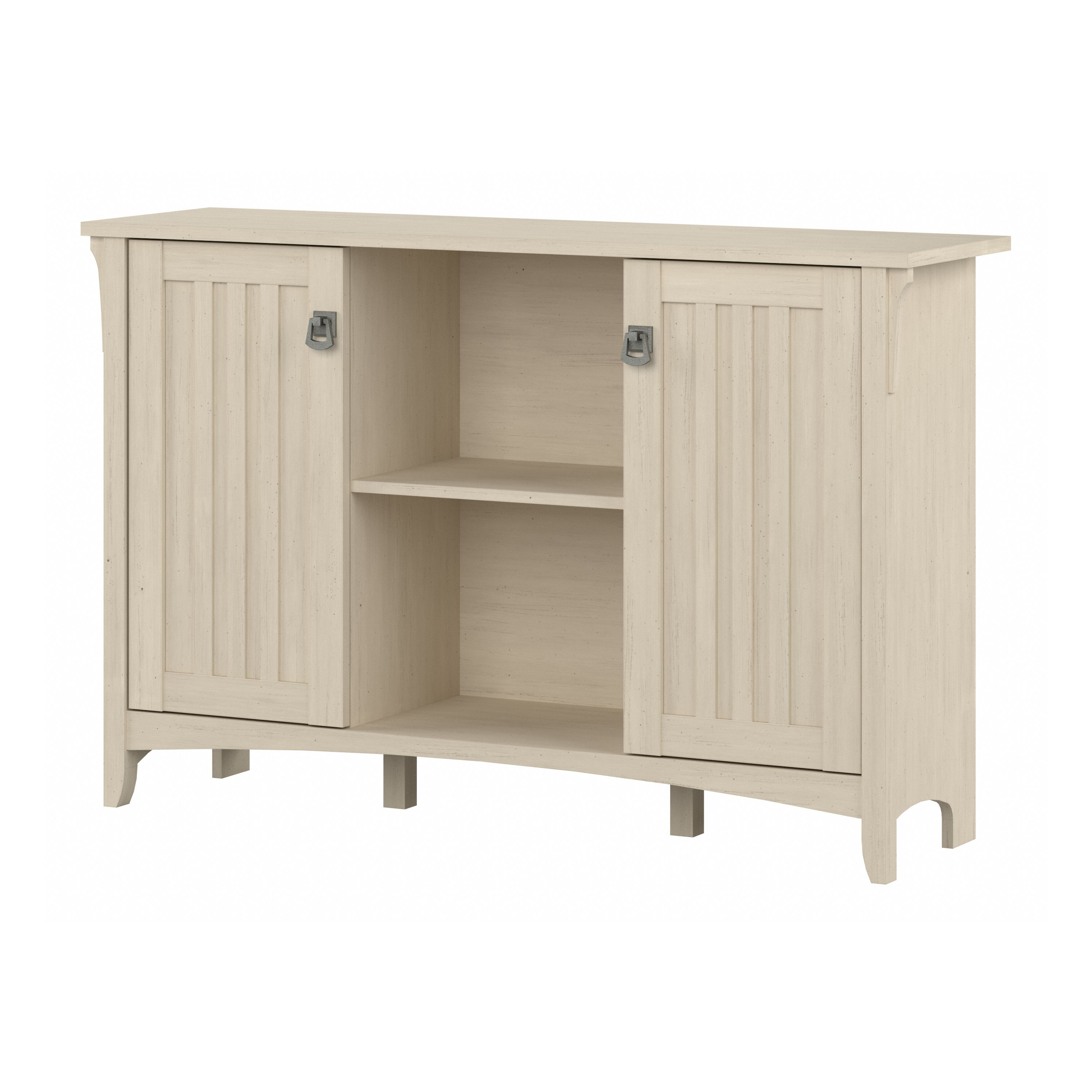 Shop Bush Furniture Salinas Accent Storage Cabinet with Doors 02 SAS147AW-03 #color_antique white