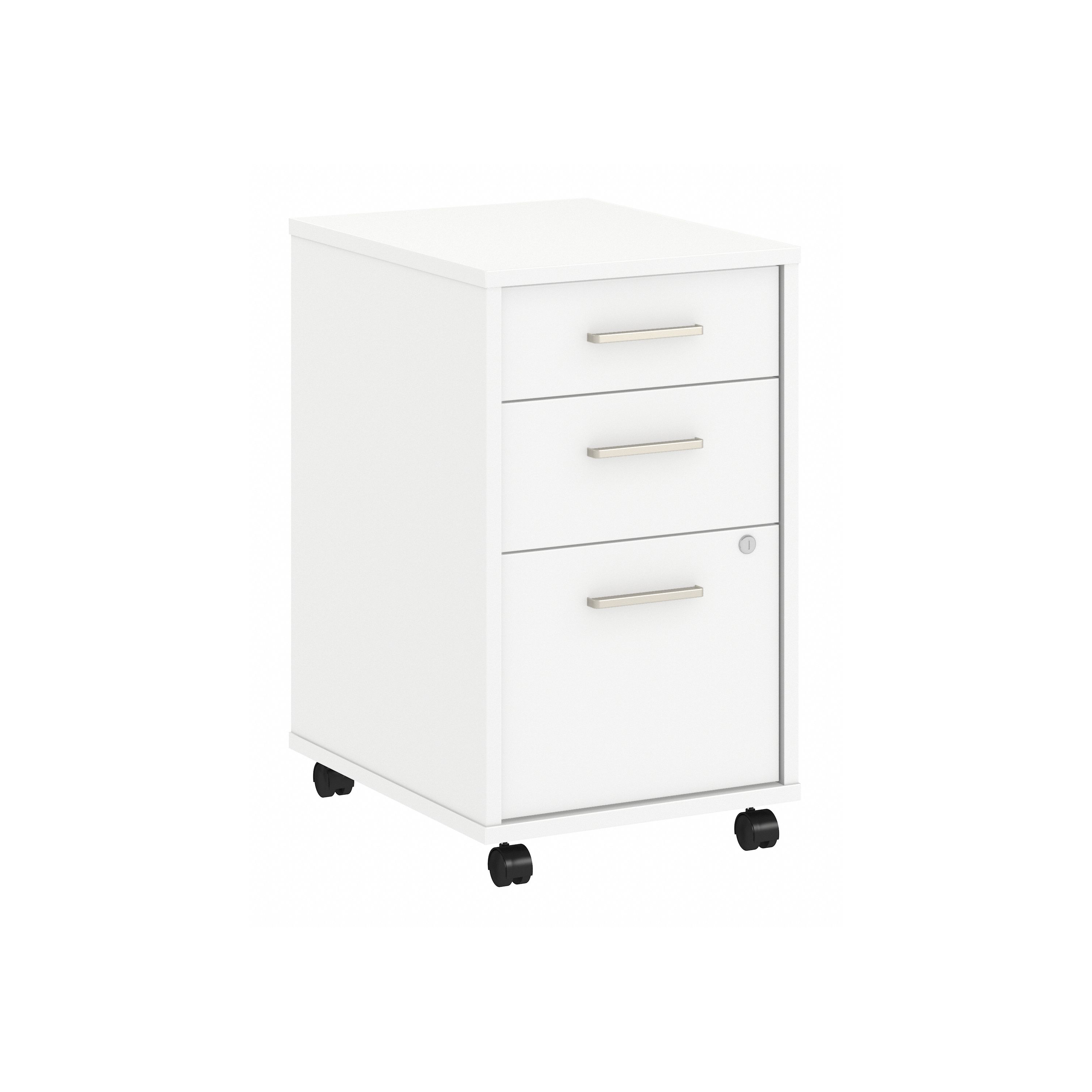 Shop Bush Business Furniture Method 3 Drawer Mobile File Cabinet - Assembled 02 KI70203SU #color_white