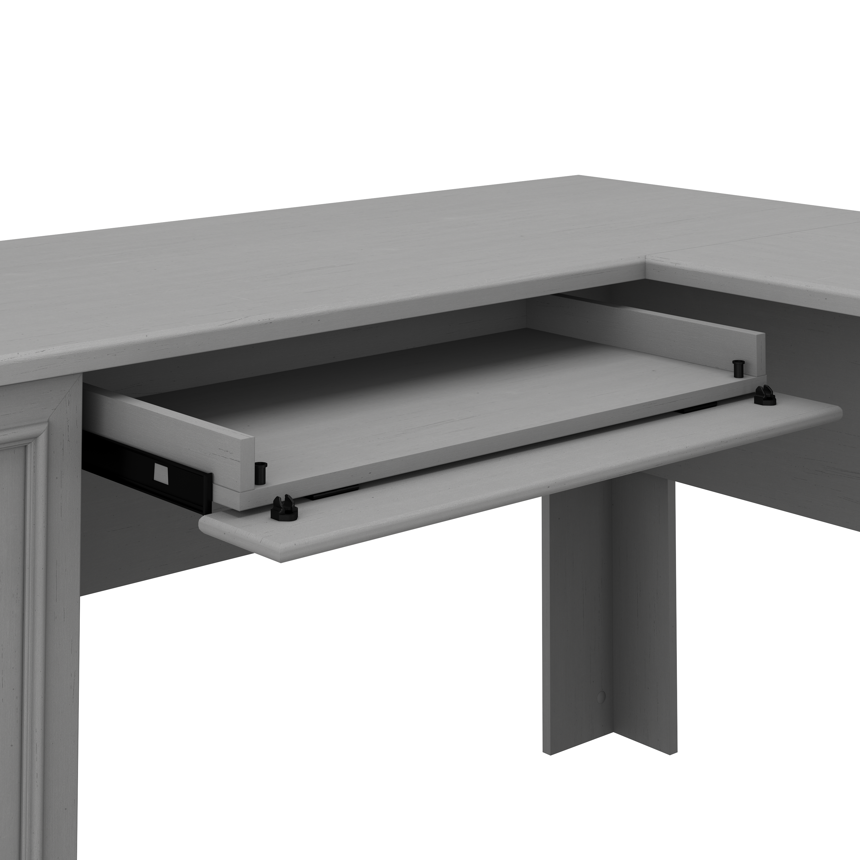 Shop Bush Furniture Fairview 60W L Shaped Desk with Hutch 03 FV004CG #color_cape cod gray