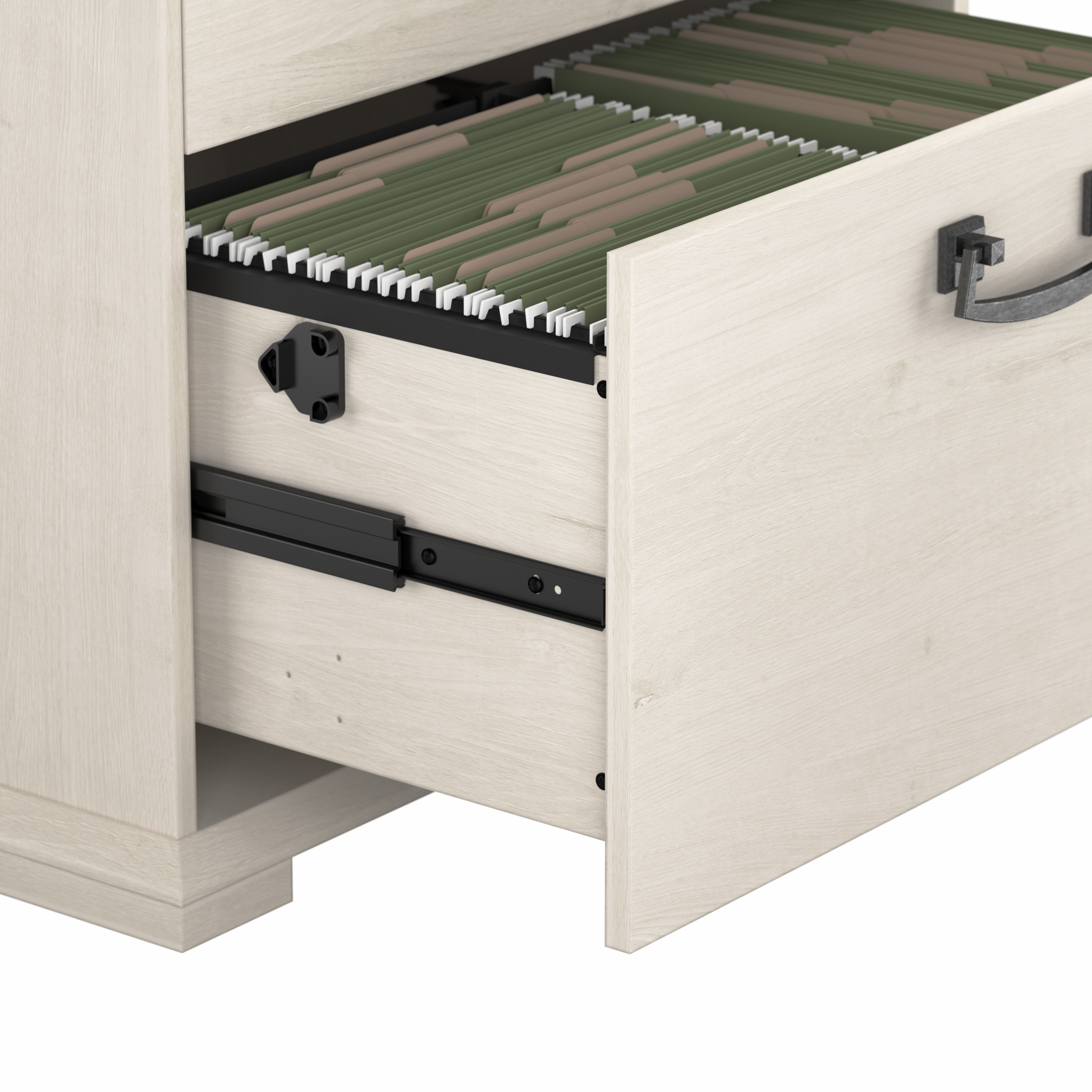 Shop Bush Furniture Homestead Farmhouse 2 Drawer Accent Cabinet 03 HOF129LW-Z #color_linen white oak