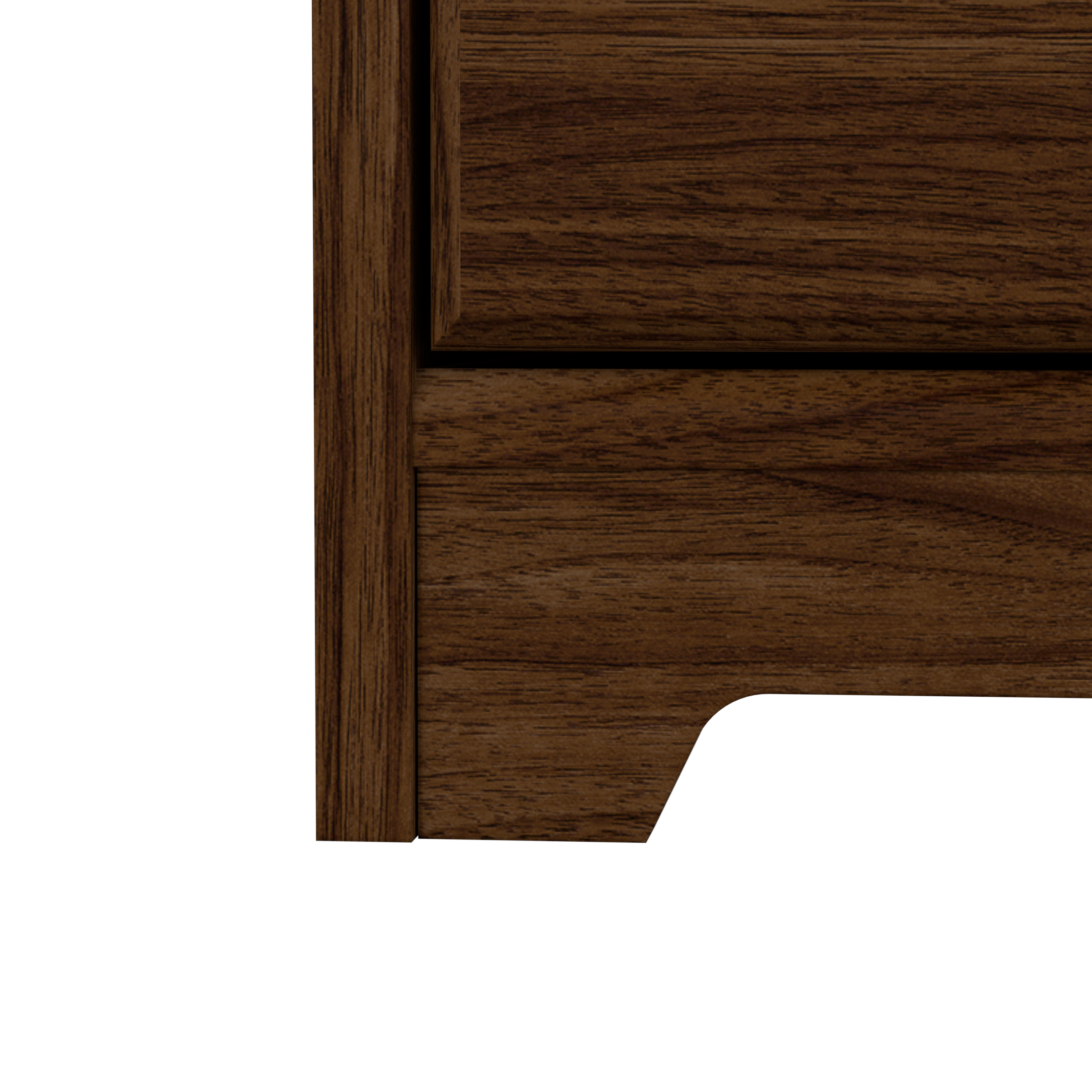 Shop Bush Furniture Cabot Tall Kitchen Pantry Cabinet with Doors 04 WC31099-Z #color_modern walnut