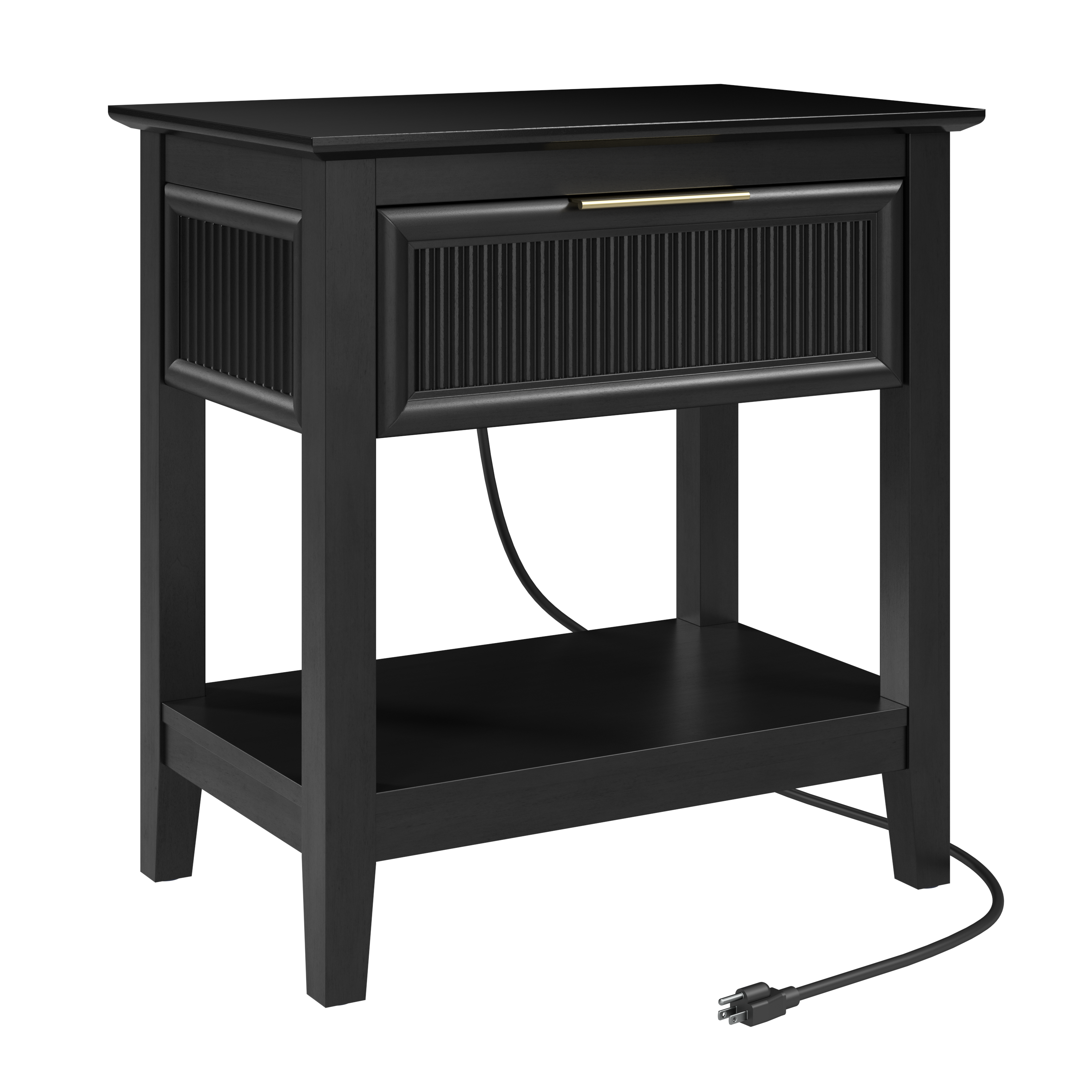 Bush Home Camille Fluted Nightstand with Drawer