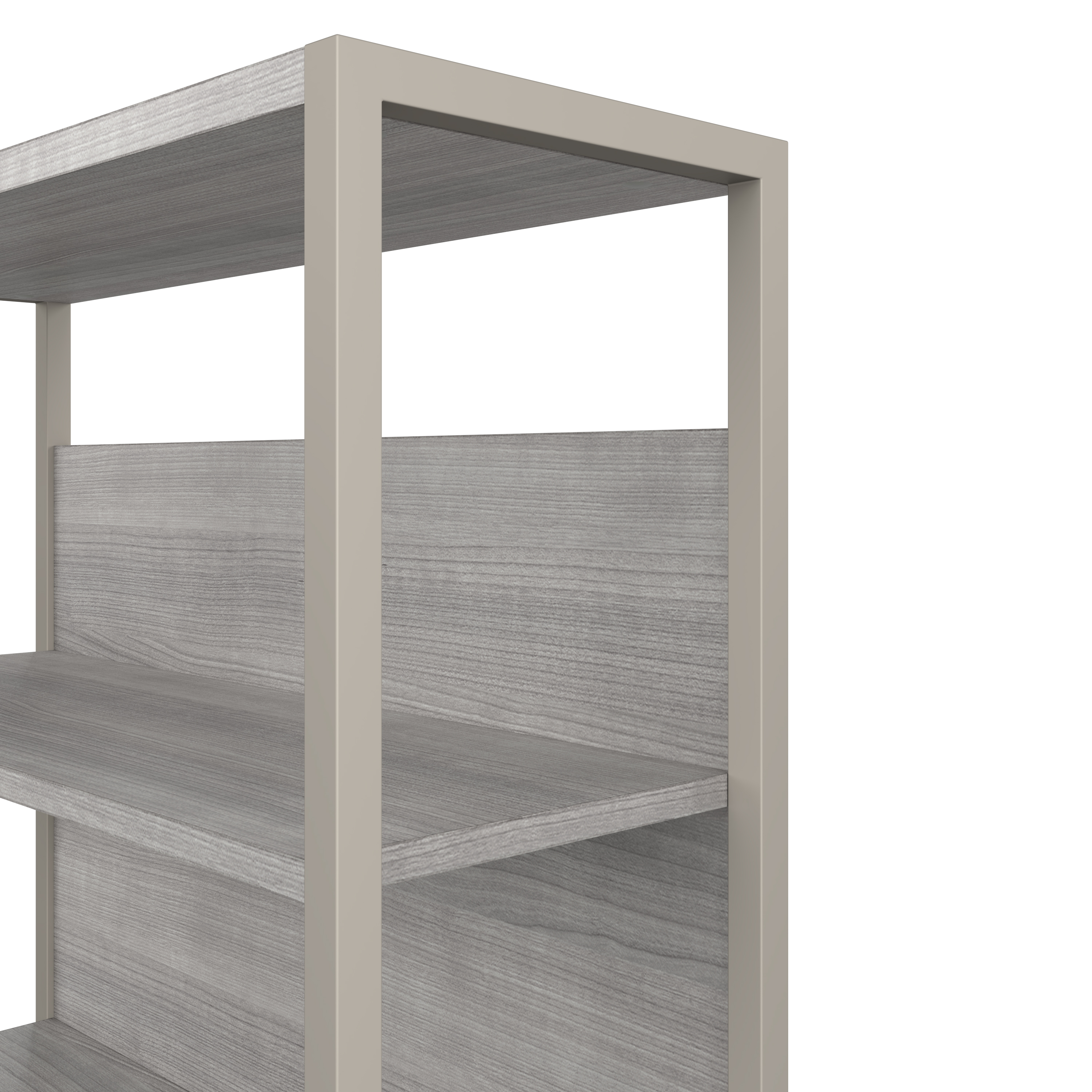 Shop Bush Business Furniture Hybrid Tall Etagere Bookcase 04 HYB023PG #color_platinum gray