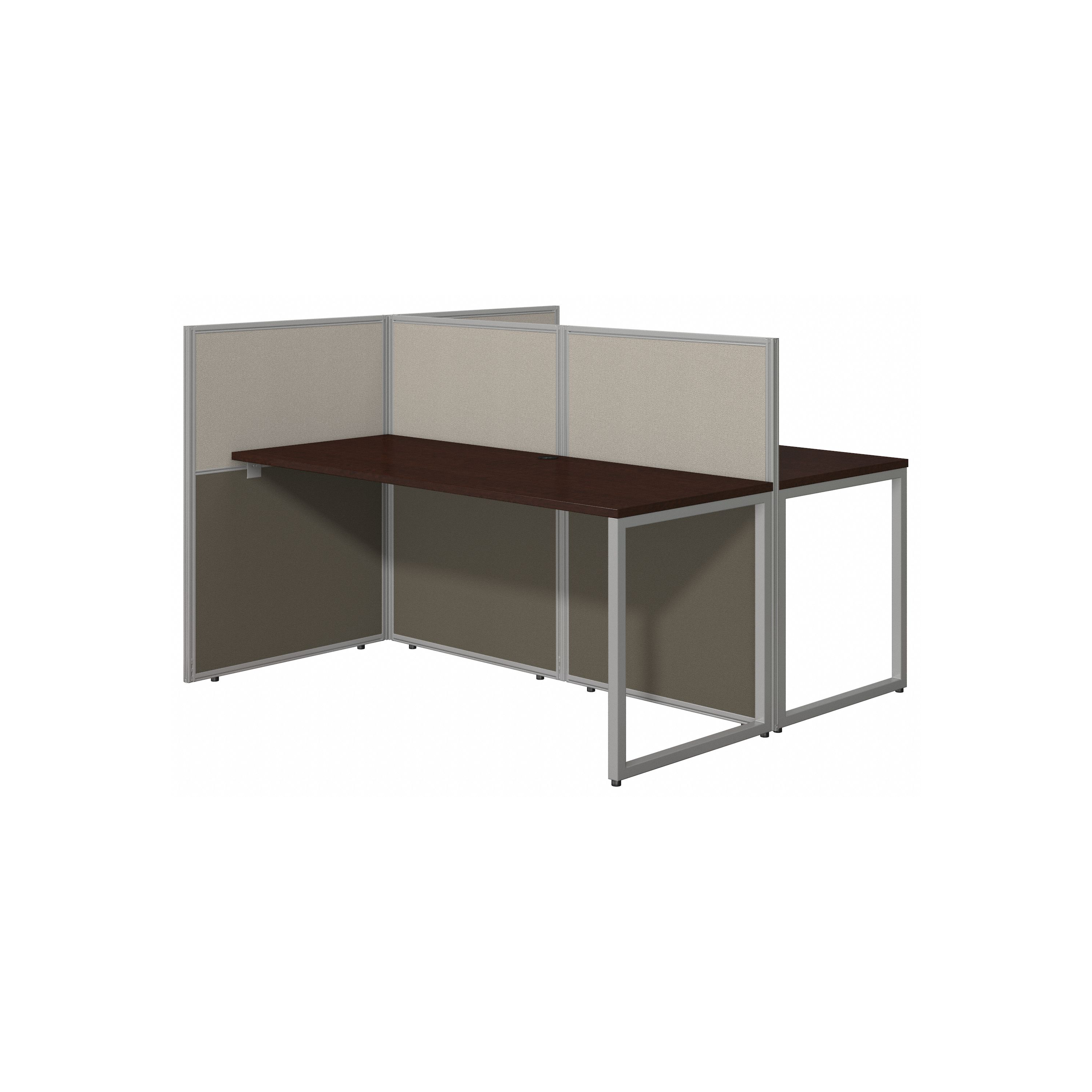 Shop Bush Business Furniture Easy Office 60W 2 Person Cubicle Desk Workstation with 45H Panels 02 EOD460MR-03K #color_mocha cherry