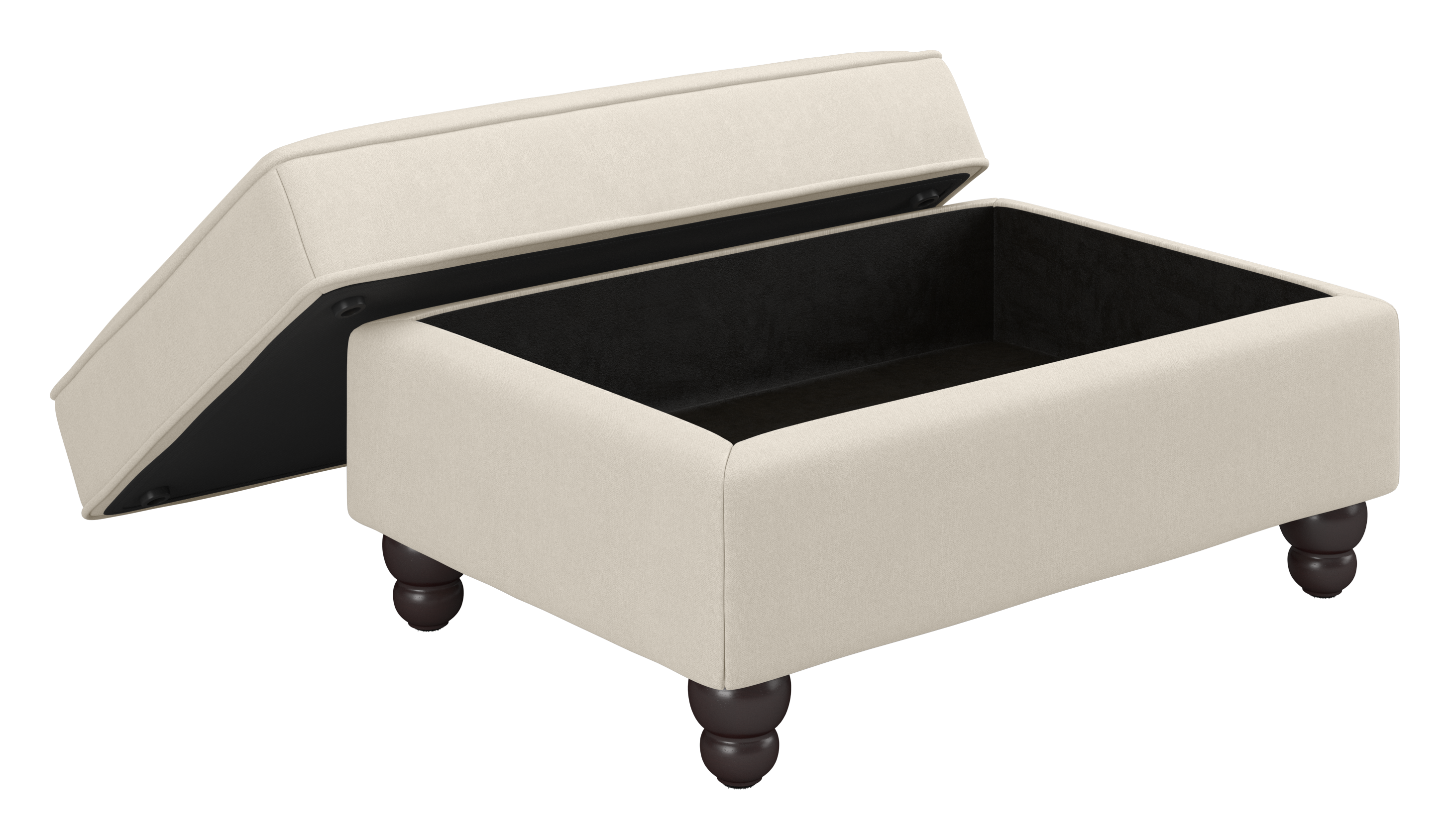 Shop Bush Furniture Coventry Accent Chair with Ottoman Set 03 CVN010CRH #color_cream herringbone fabric