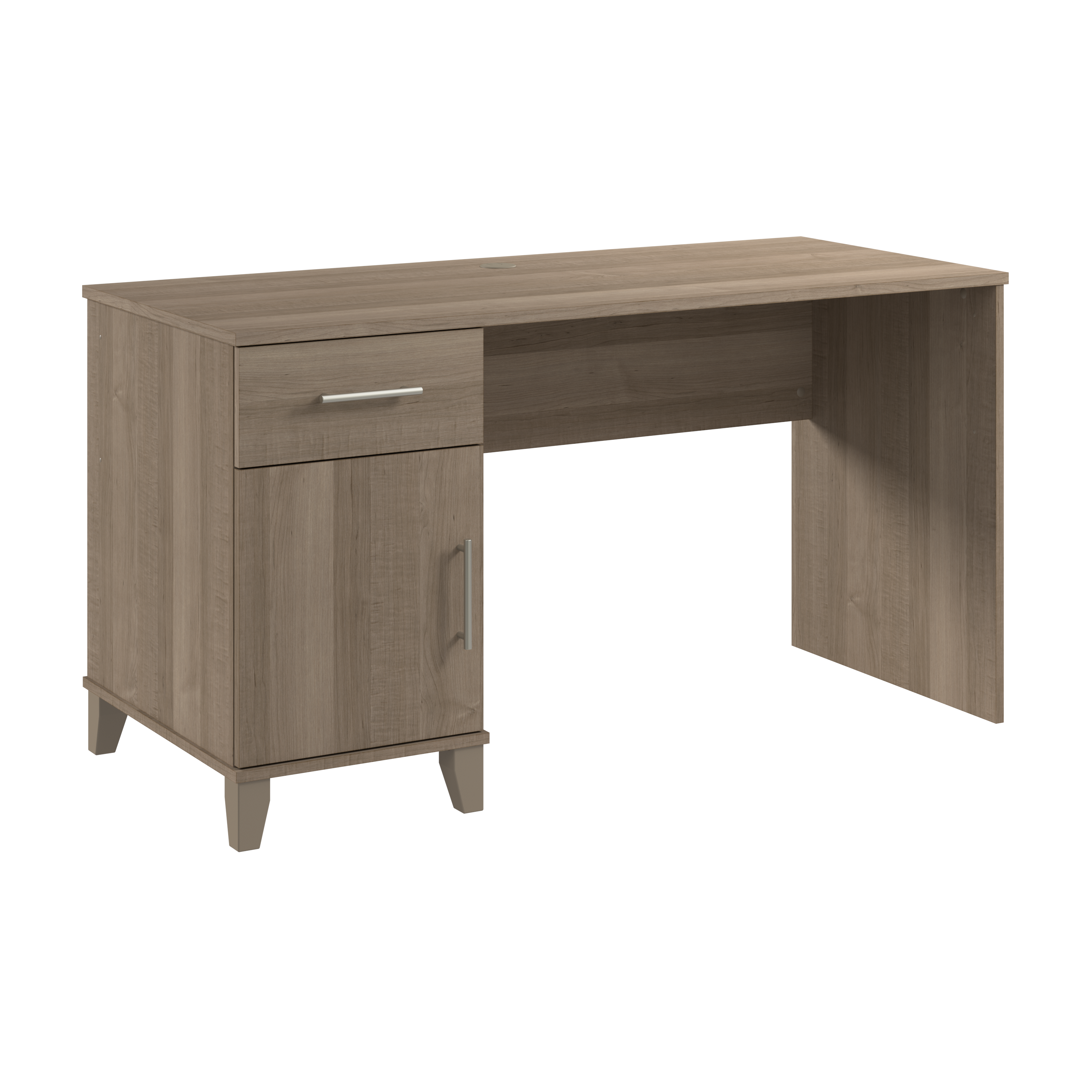 Shop Bush Furniture Somerset 54W Office Desk with Drawer and Storage Cabinet 02 WC81654 #color_ash gray
