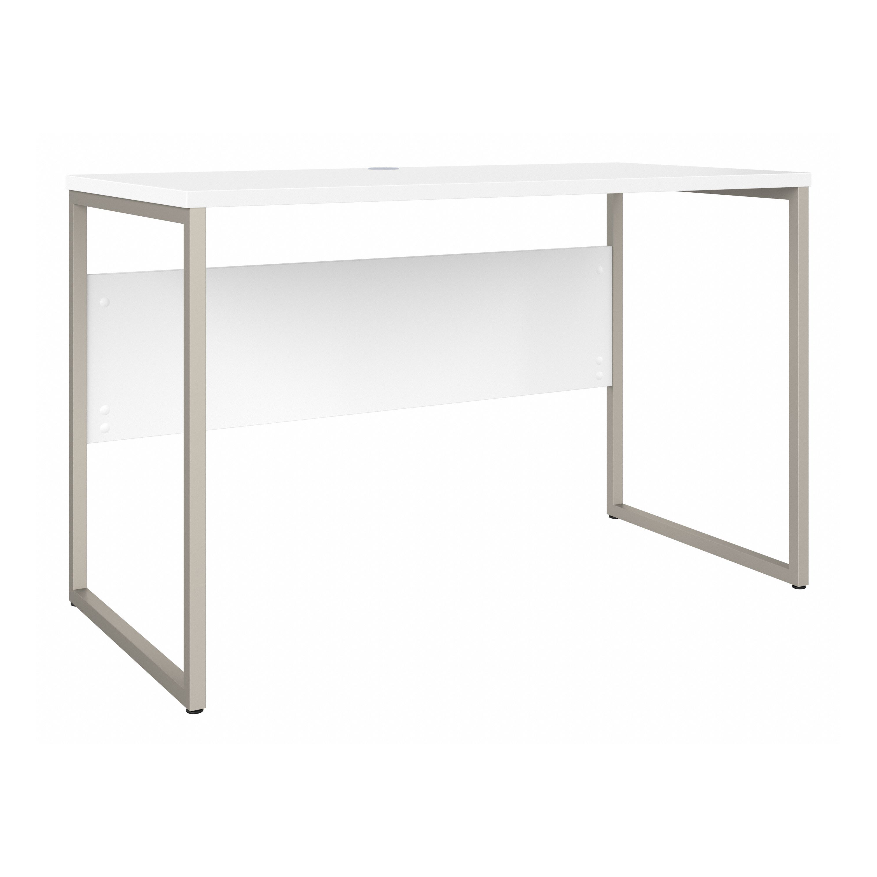 Shop Bush Business Furniture Hybrid 48W x 24D Computer Table Desk with Metal Legs 02 HYD148WH #color_white
