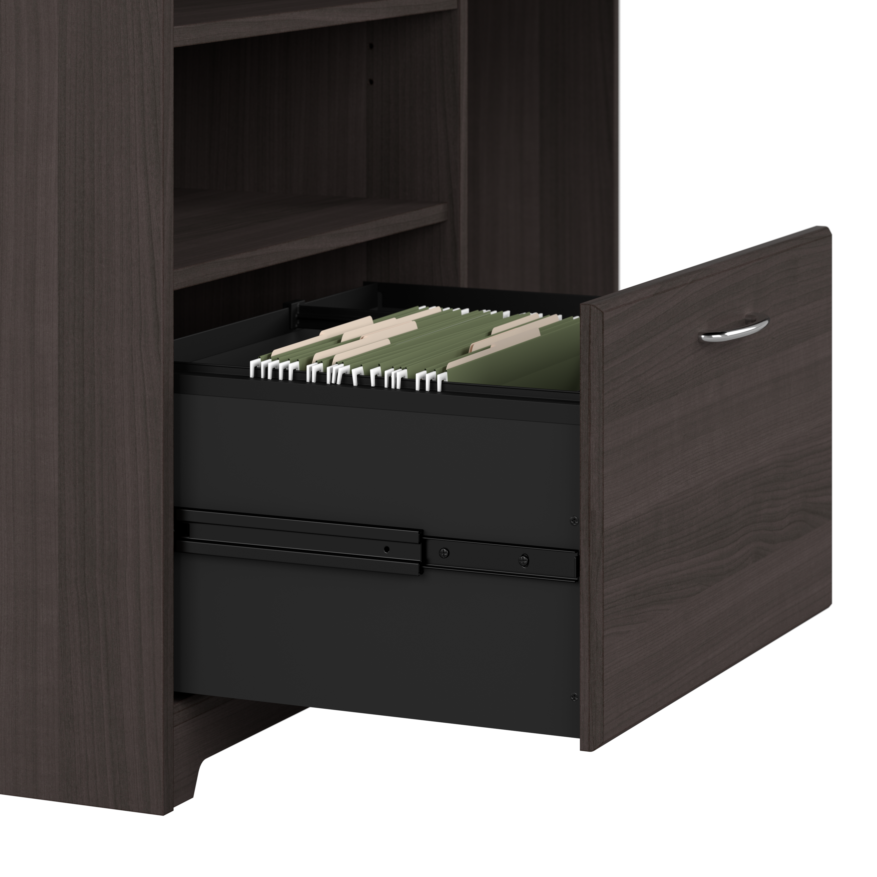 Shop Bush Furniture Cabot 60W Corner Desk with Storage 04 WC31715K #color_heather gray