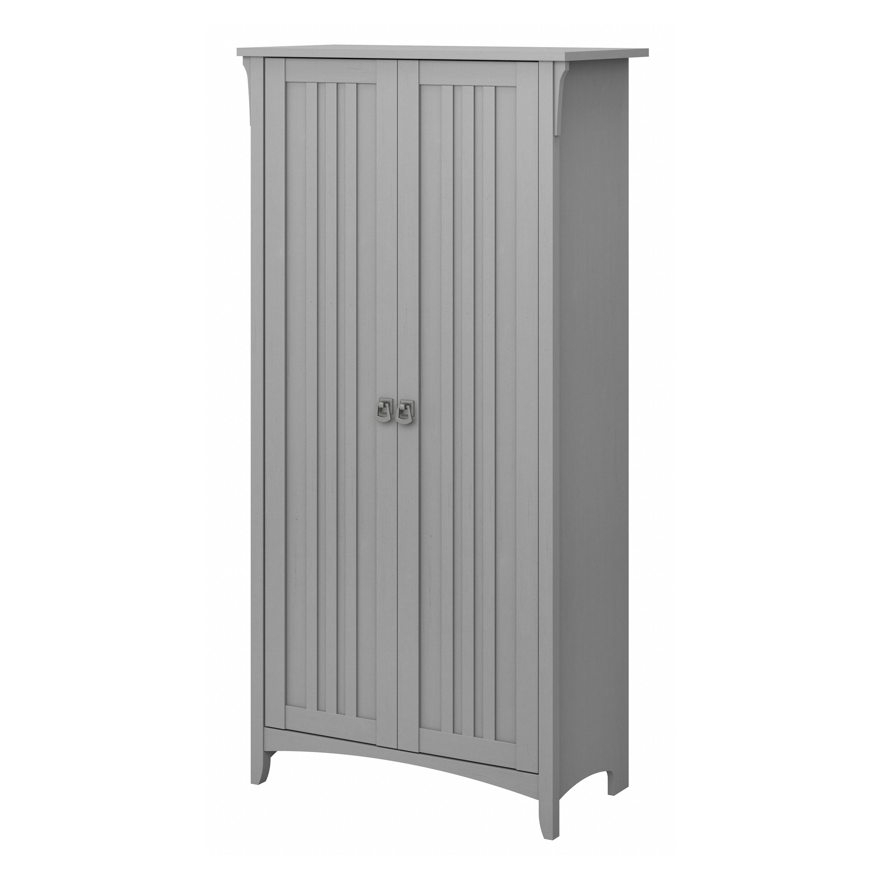 Shop Bush Furniture Salinas Tall Storage Cabinet with Doors 02 SAS332CG-03 #color_cape cod gray