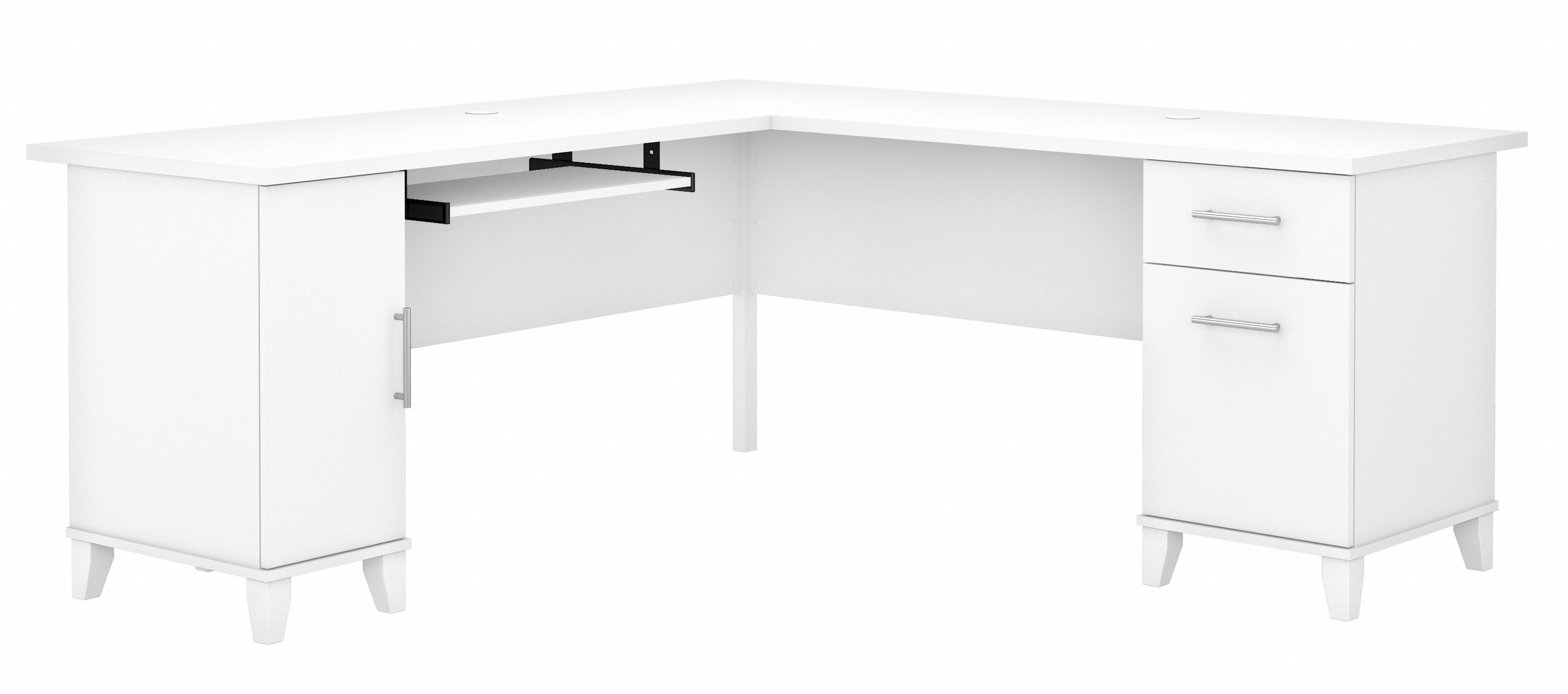Shop Bush Furniture Somerset 72W L Shaped Desk with Storage 02 WC81910K #color_white